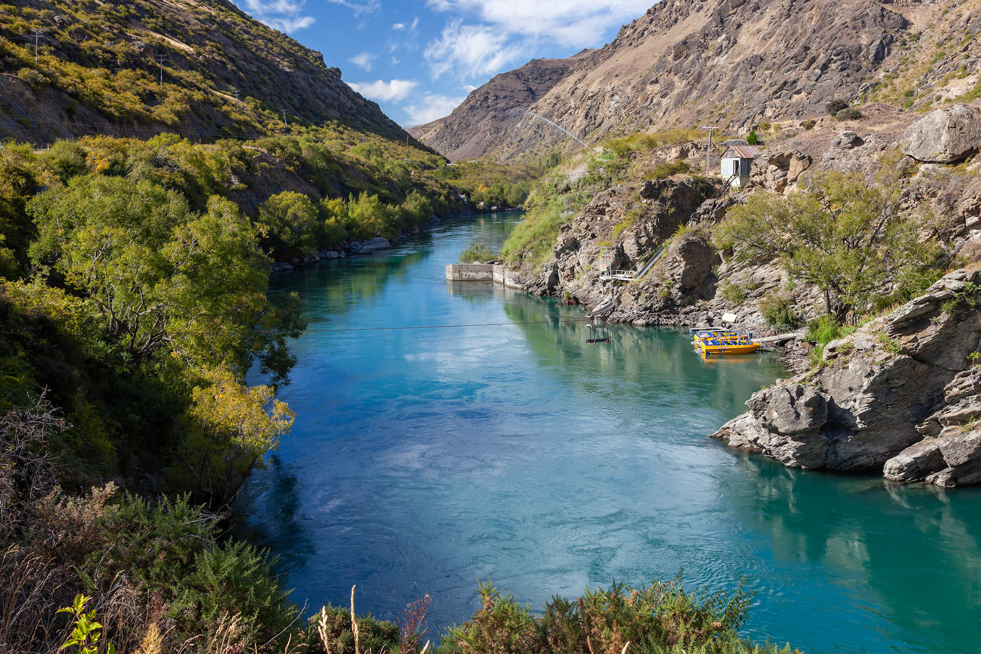 RIPPONVALE, CENTRAL OTAGO, NEW ZEALAND - FEBRUARY 17 : Old gold mining area of Ripponvale by the  Kawarau River in New Zealand on February 17, 2012