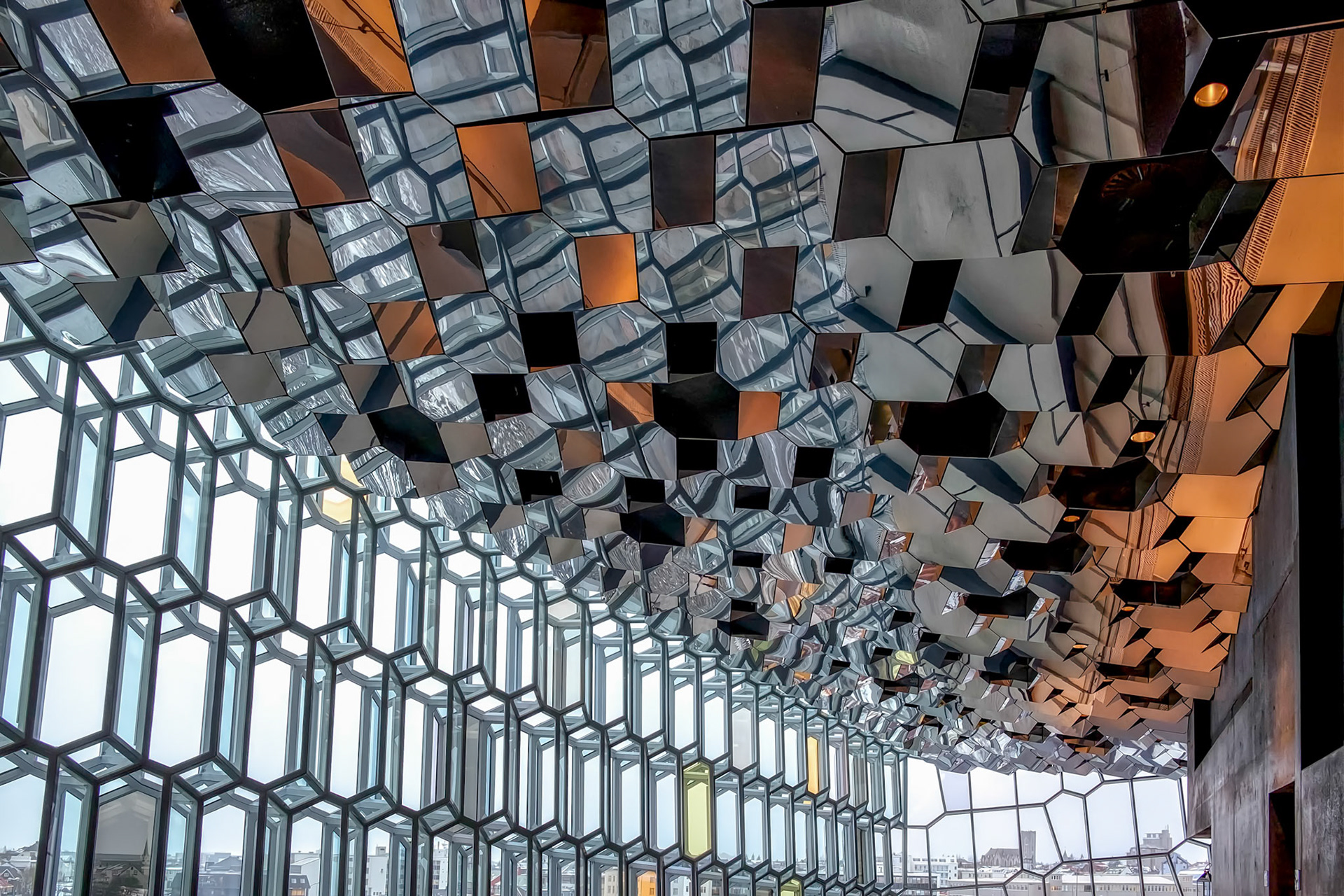 Interior View of the Harpa Concert Hall in Reykjavik