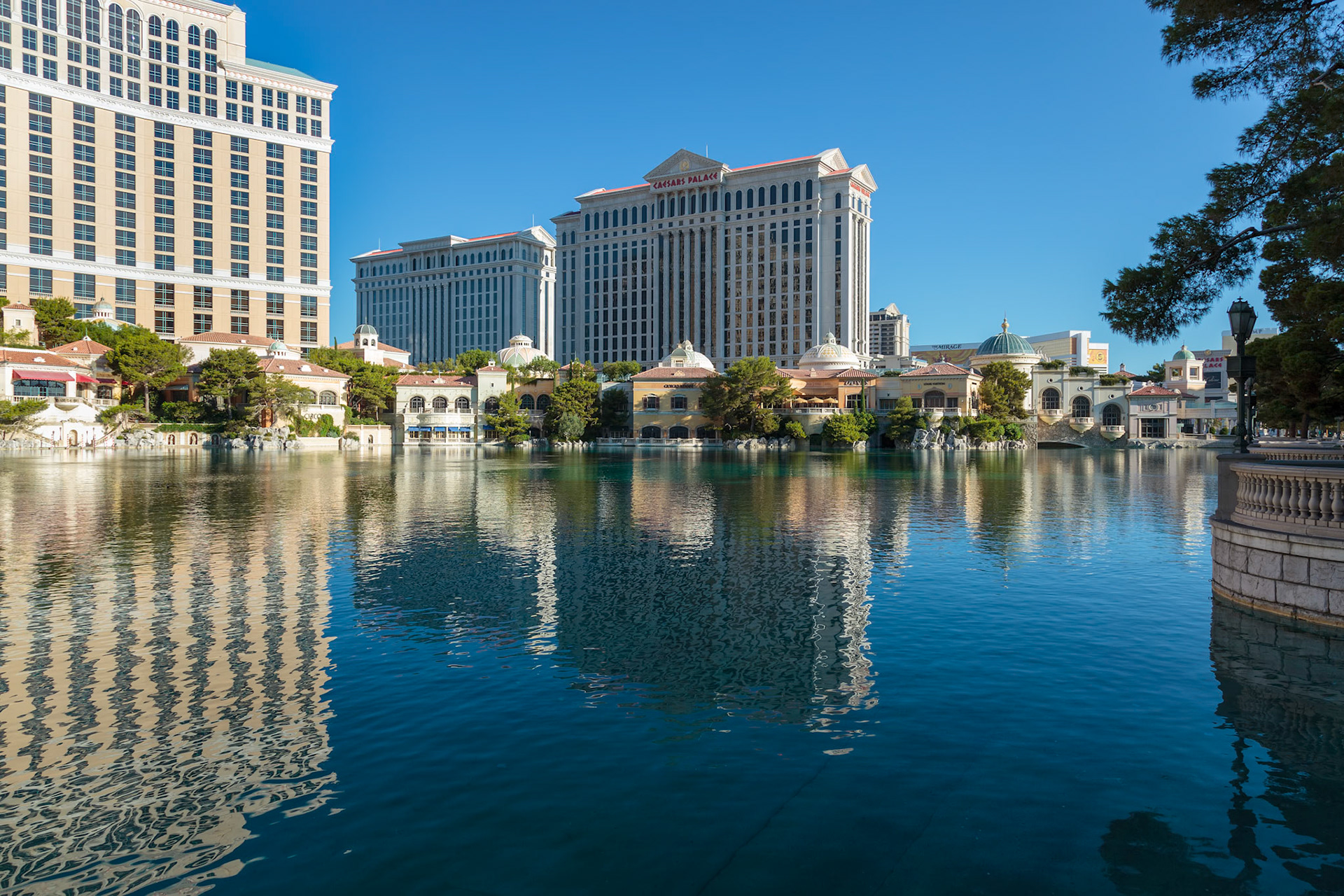 LAS VEGAS, NEVADA, USA - AUGUST 1 : View of the Bellagio Hotel and Casino in Las Vegas Nevada on August 1, 2011