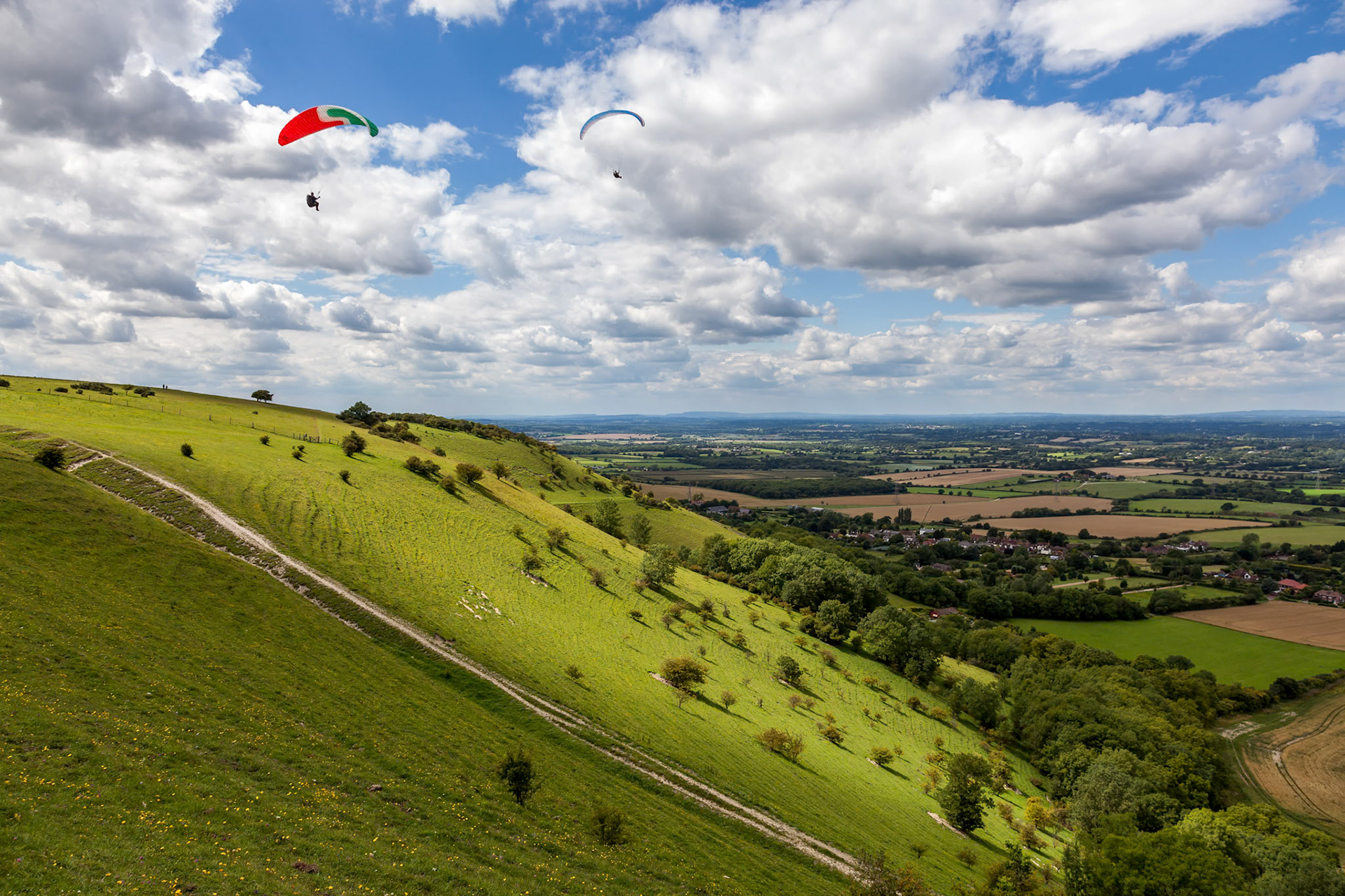 Paragliding at Devil's Dyke