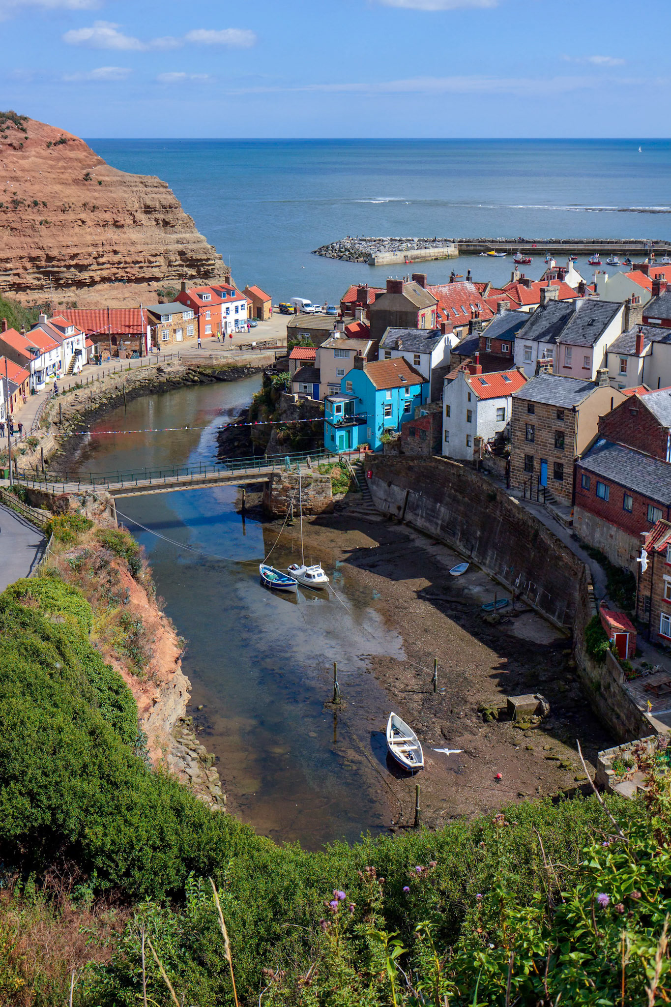 High Angle View of Staithes