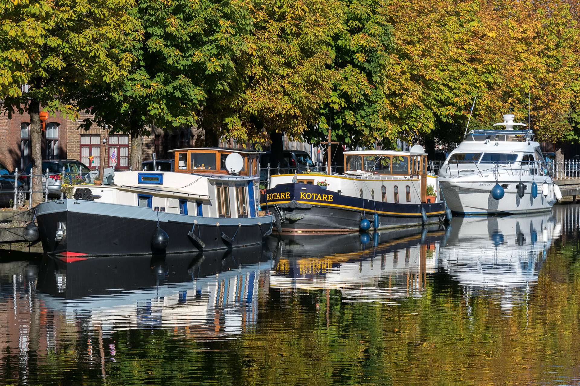 Barges Moored in Bruges