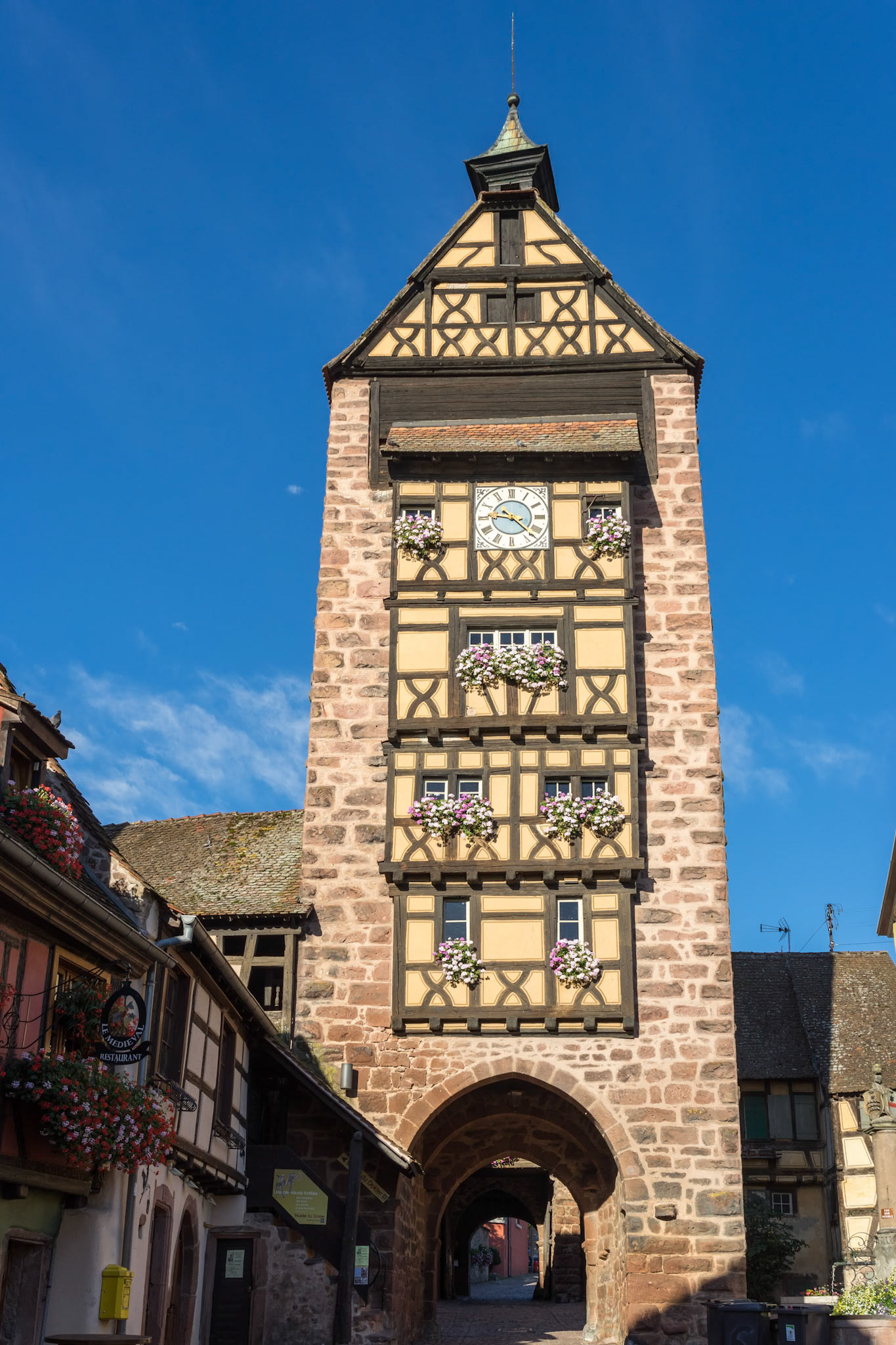 Architecture of Riquewihr in Haut-Rhin Alsace