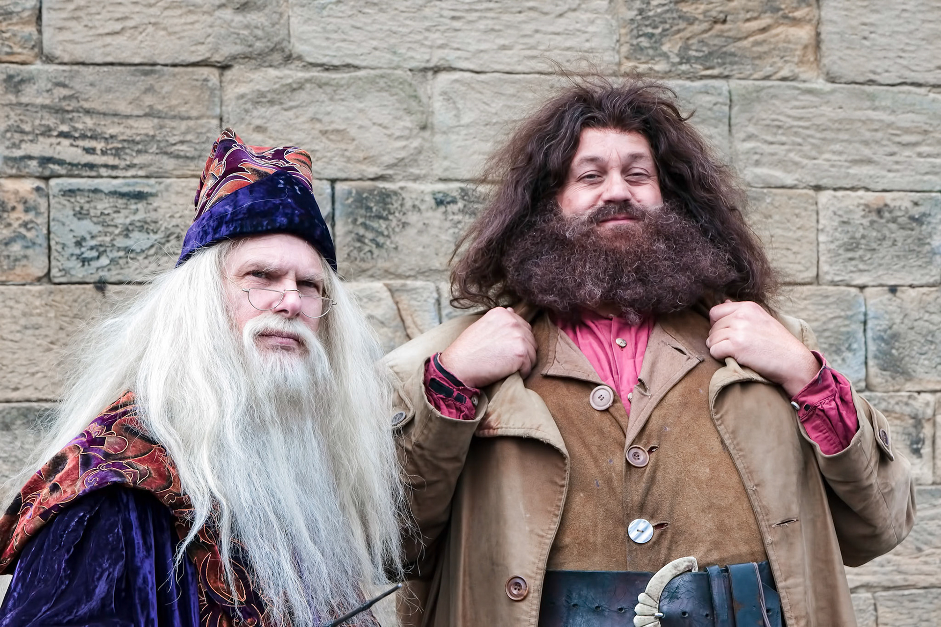 Hagrid and Dumbledore Performing at Alnwick Castle