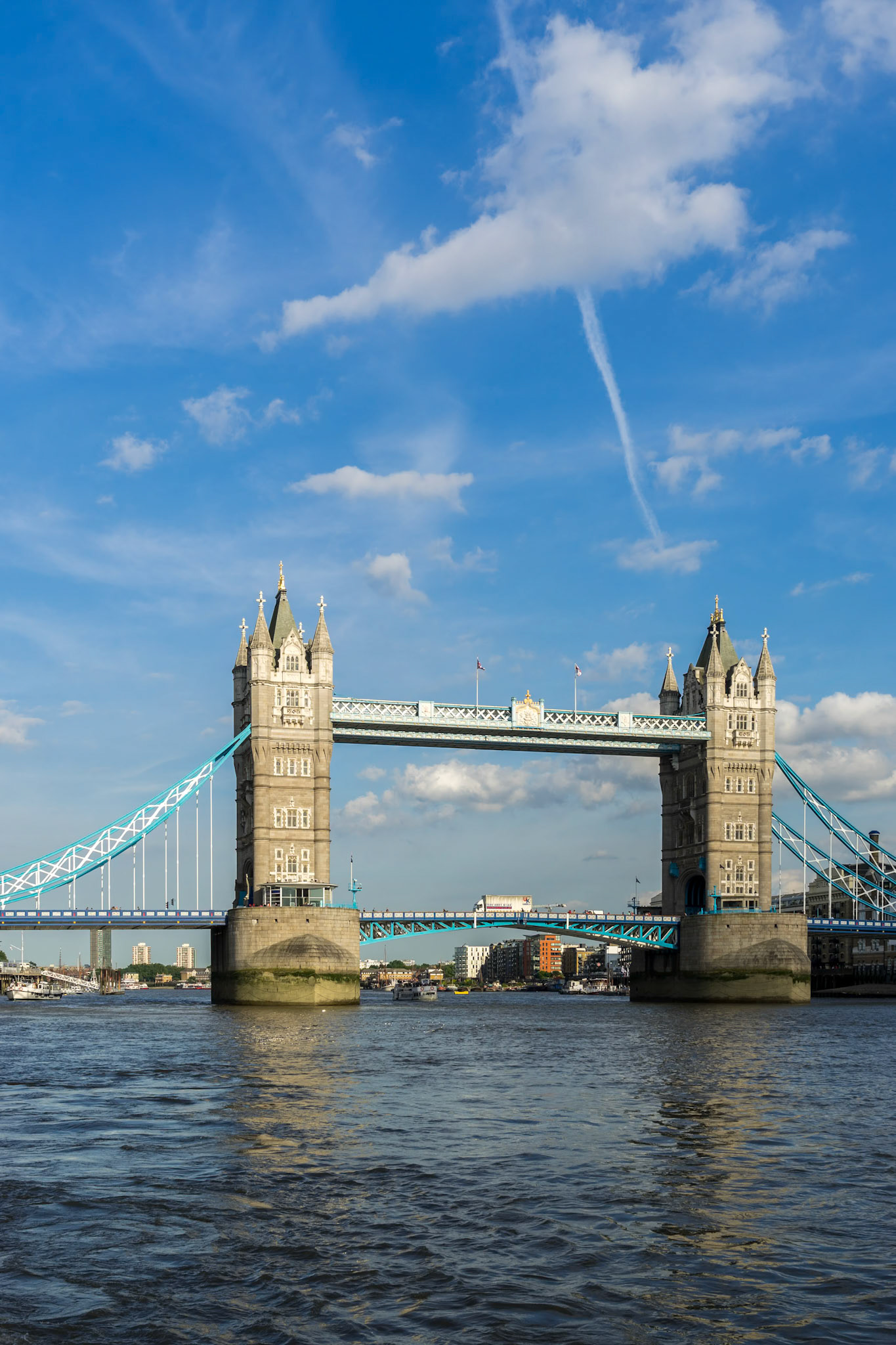View of Tower Bridge from the River Thames