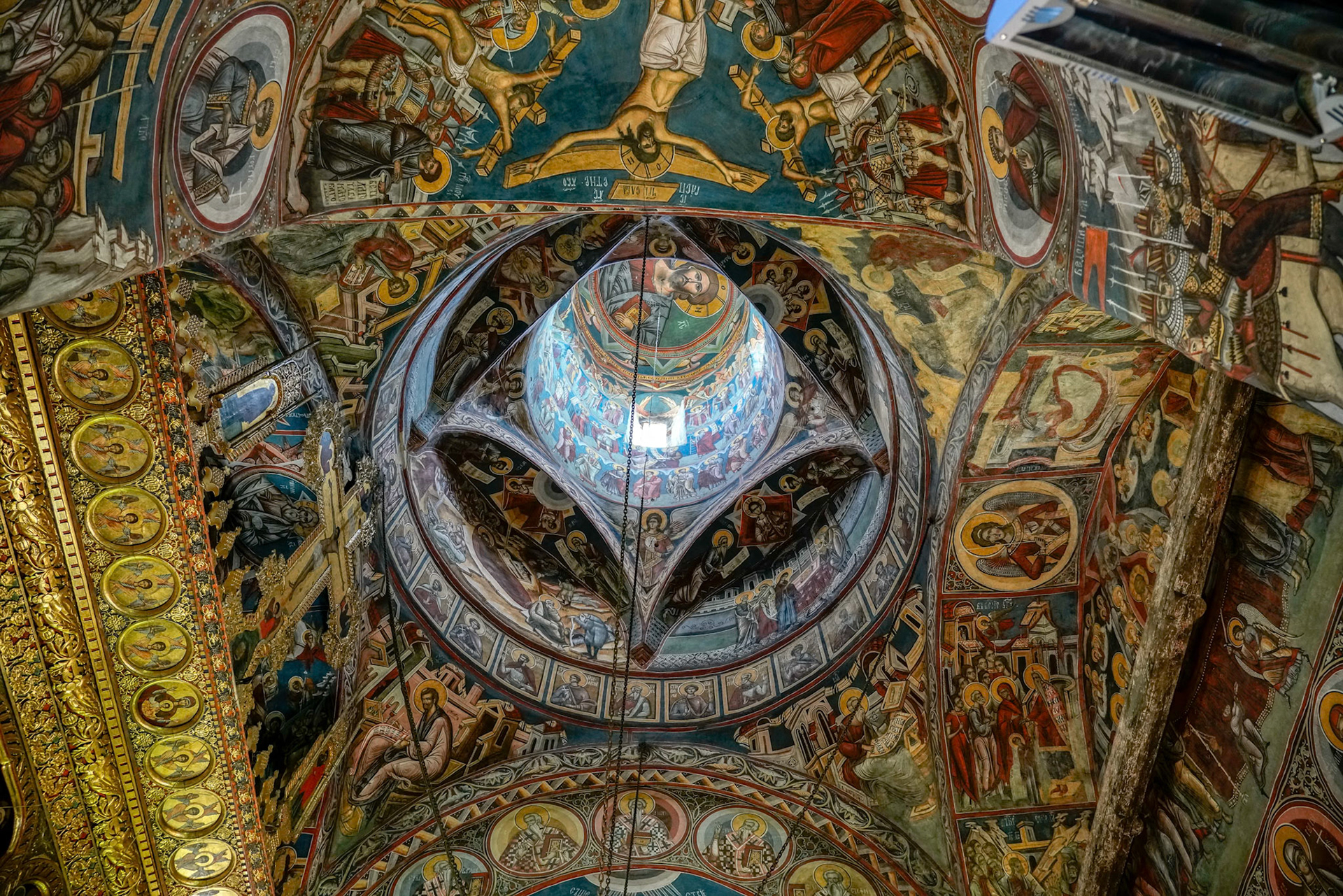 MOLDOVITA, MOLDOVIA/ROMANIA - SEPTEMBER 18 : Interior view of the Monastery in Moldovita in Moldovia Romania on September 18, 2018