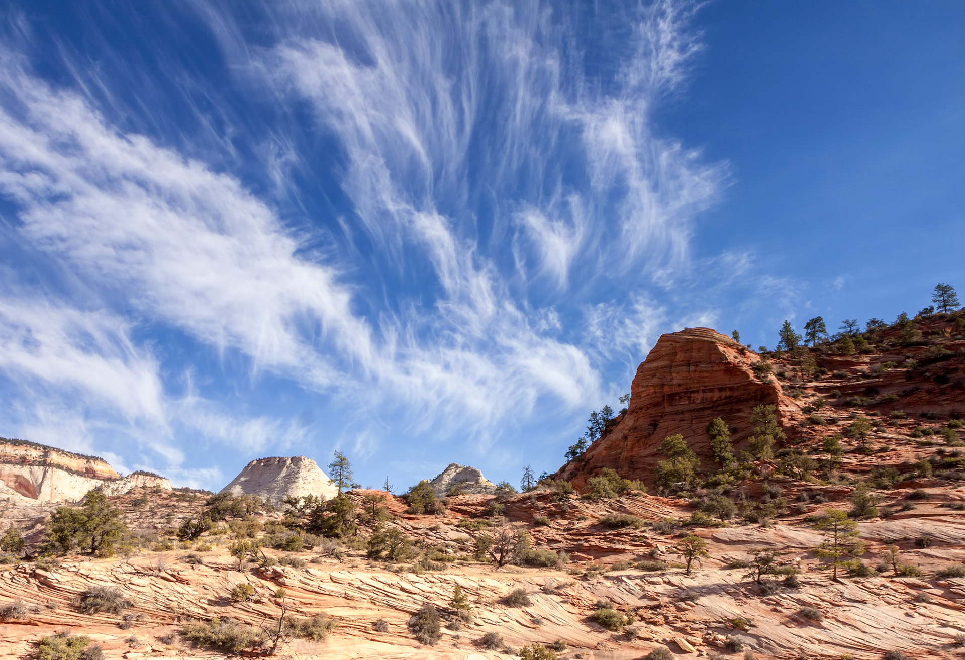 Spectacular cloud formation in Zion National Park
