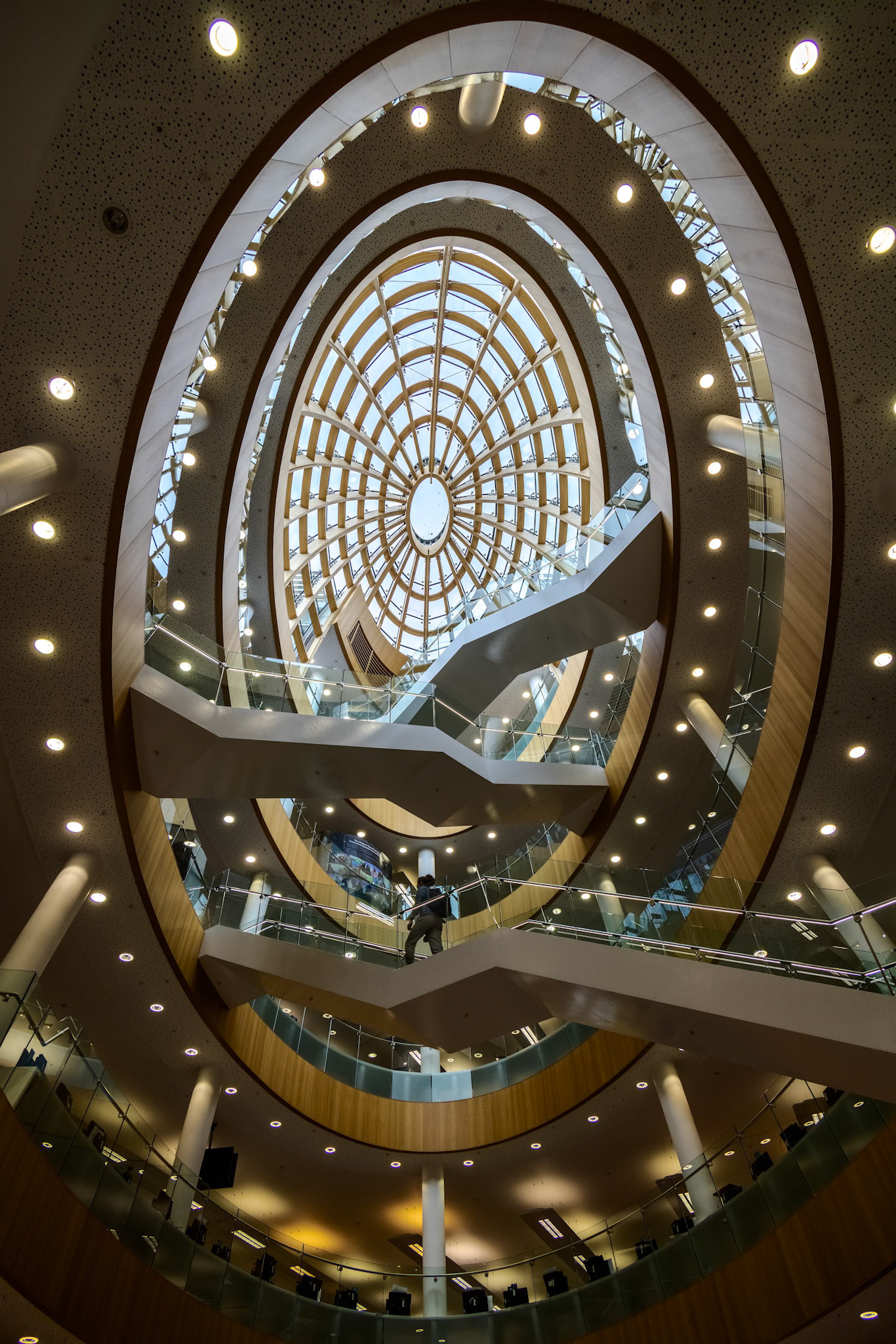 LIVERPOOL, UK - JULY 14 : Interior view of the Central Library in Liverpool, England UK on July 14, 2021