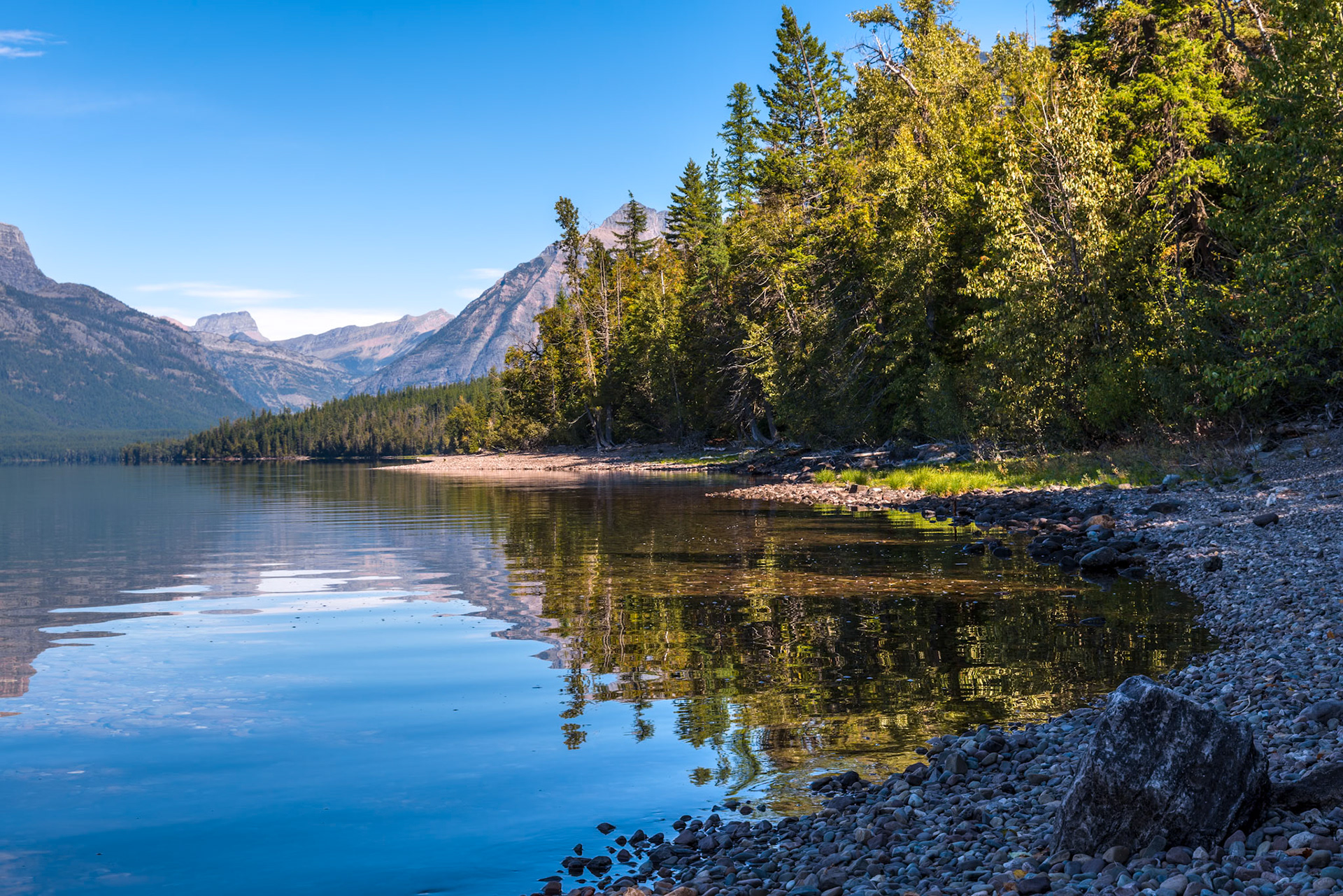 View of Lake McDonald in Montana