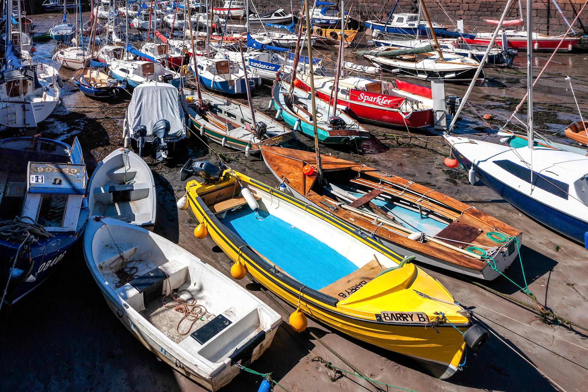 Crowded Harbour at North Berwick