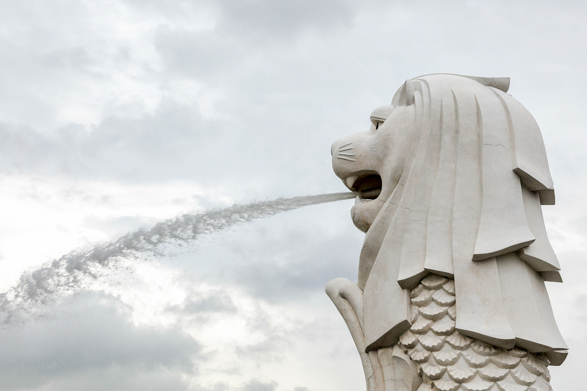 Merlion Fountain in Singapore