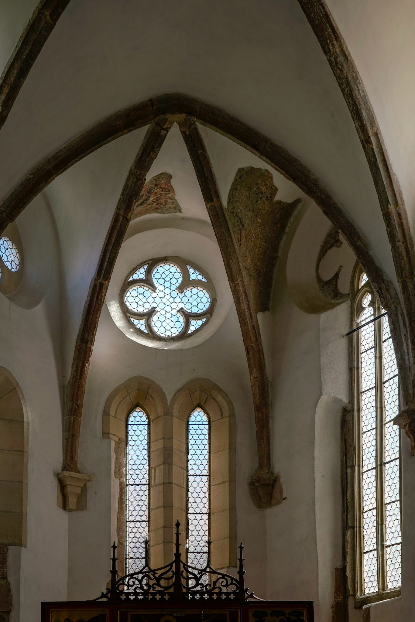 PREJMER, TRANSYLVANIA/ROMANIA - SEPTEMBER 20 : Interior view Fortified church in Prejmer Transylvania Romania on September 20, 2018