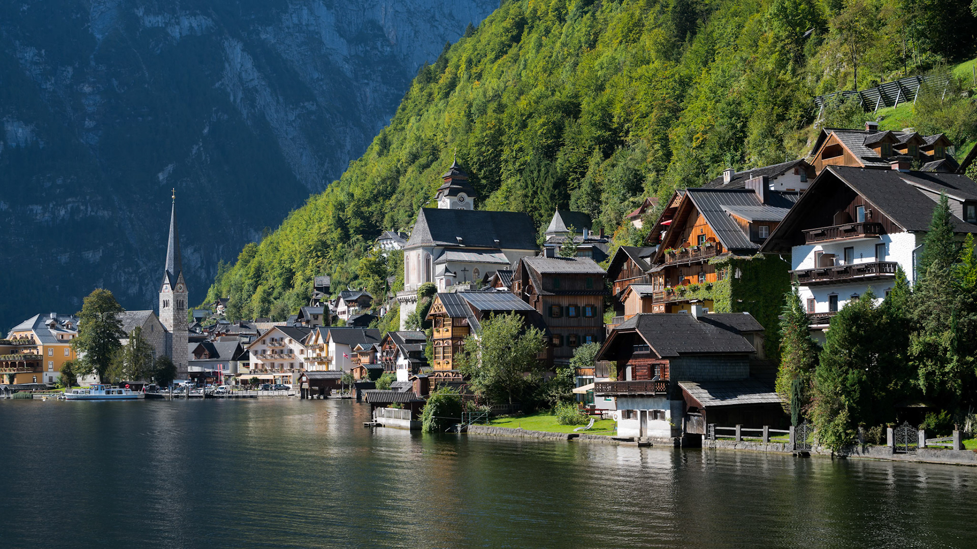 View of Hallstatt from Hallstatt Lake