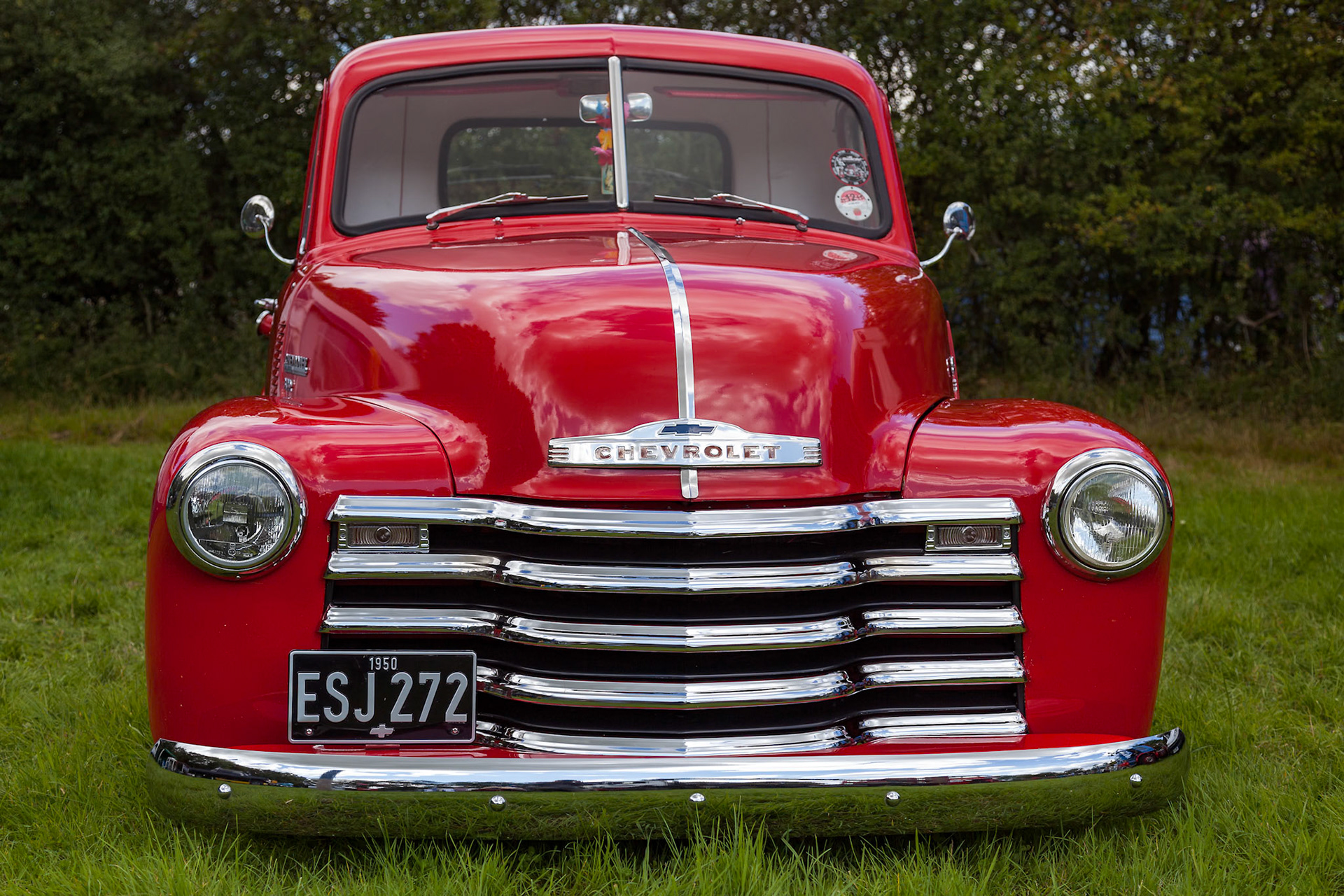 RUDGWICK, SUSSEX/UK - AUGUST 27 : Old red Chevrolet at Rudgwick Steam Fair in Rudgwick Sussex on August 27, 2011