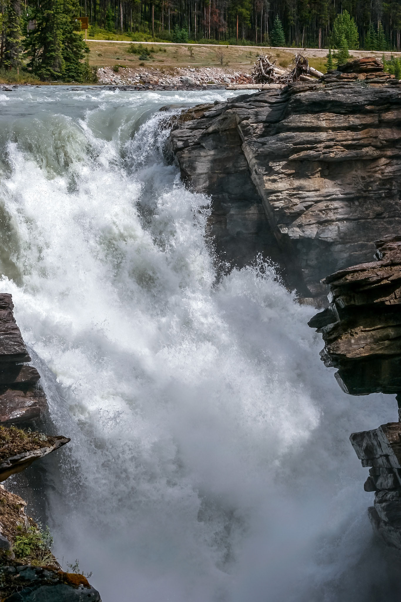 Waterfall on the Athabasca River in Jasper National Park