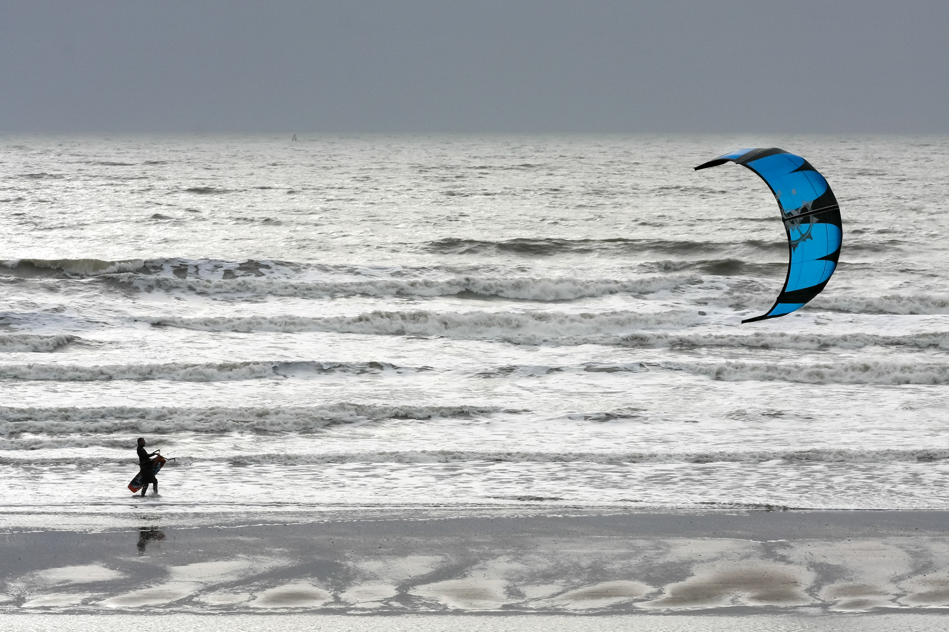 Kite Surfer at Winchelsea in Sussex
