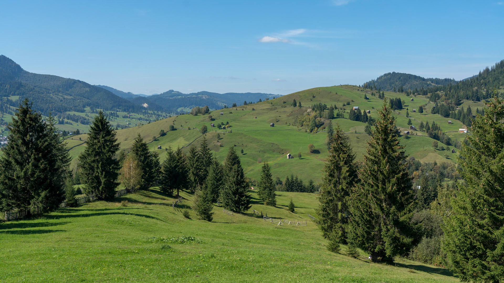 CAMPULUNG MOLDOVENESC, TRANSYLVANIA/ROMANIA - SEPTEMBER 18 : Farmland near  Campulung Moldovenesc Transylvania Romania on September 18, 2018