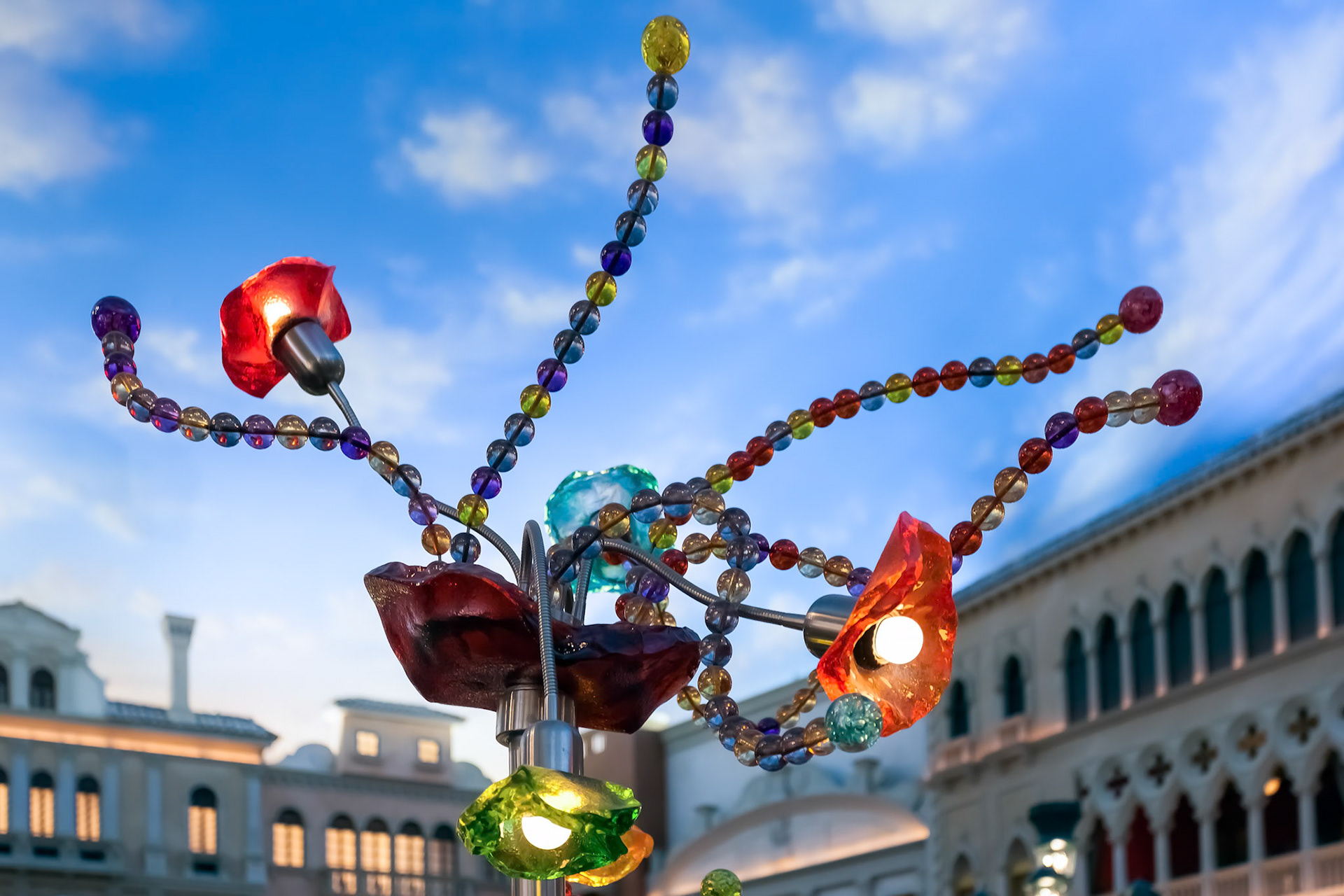 Arty Lights in St Mark's Square Venetian Hotel Las Vegas