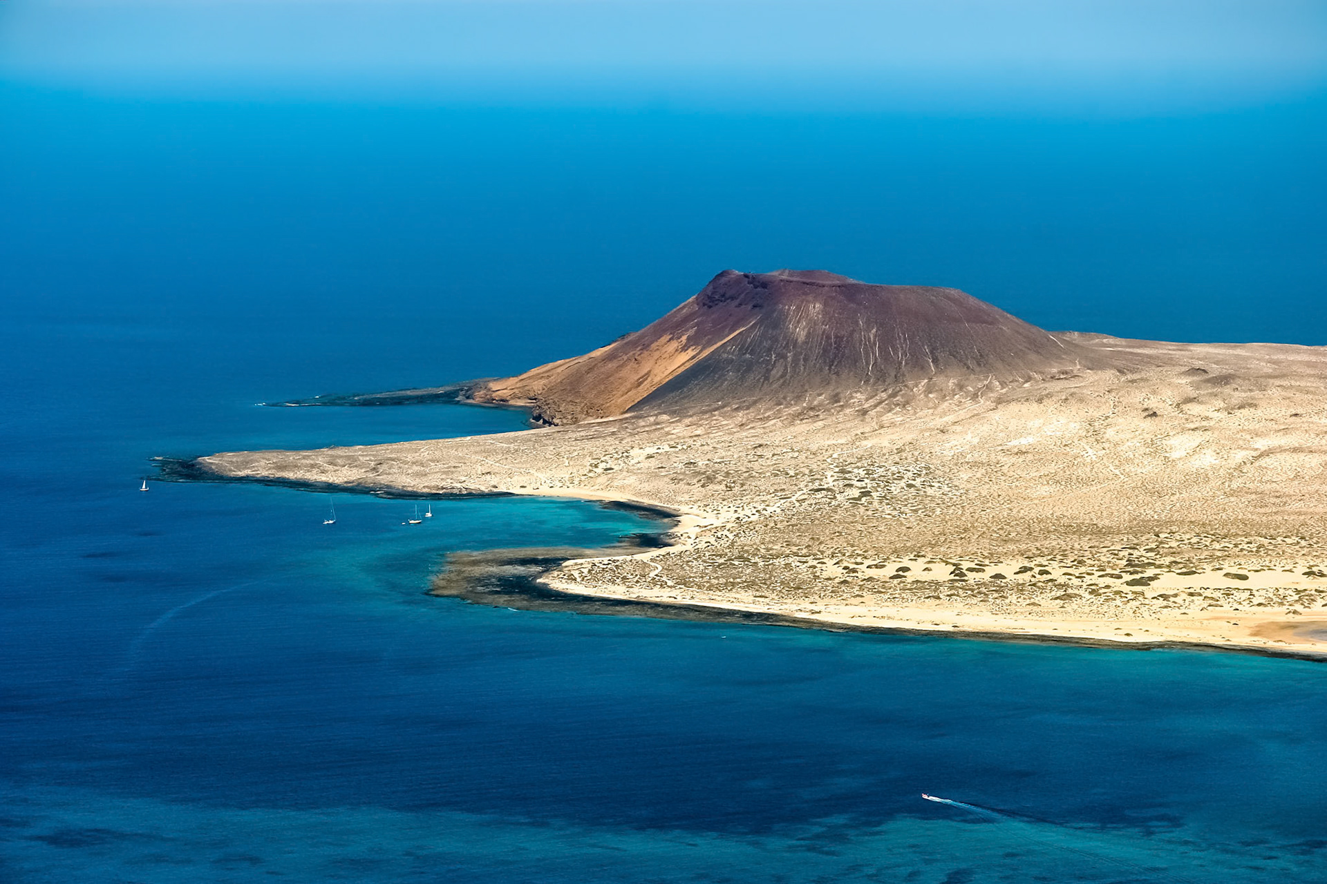 View of Isla Graciosa off the Coast of Lanzarote