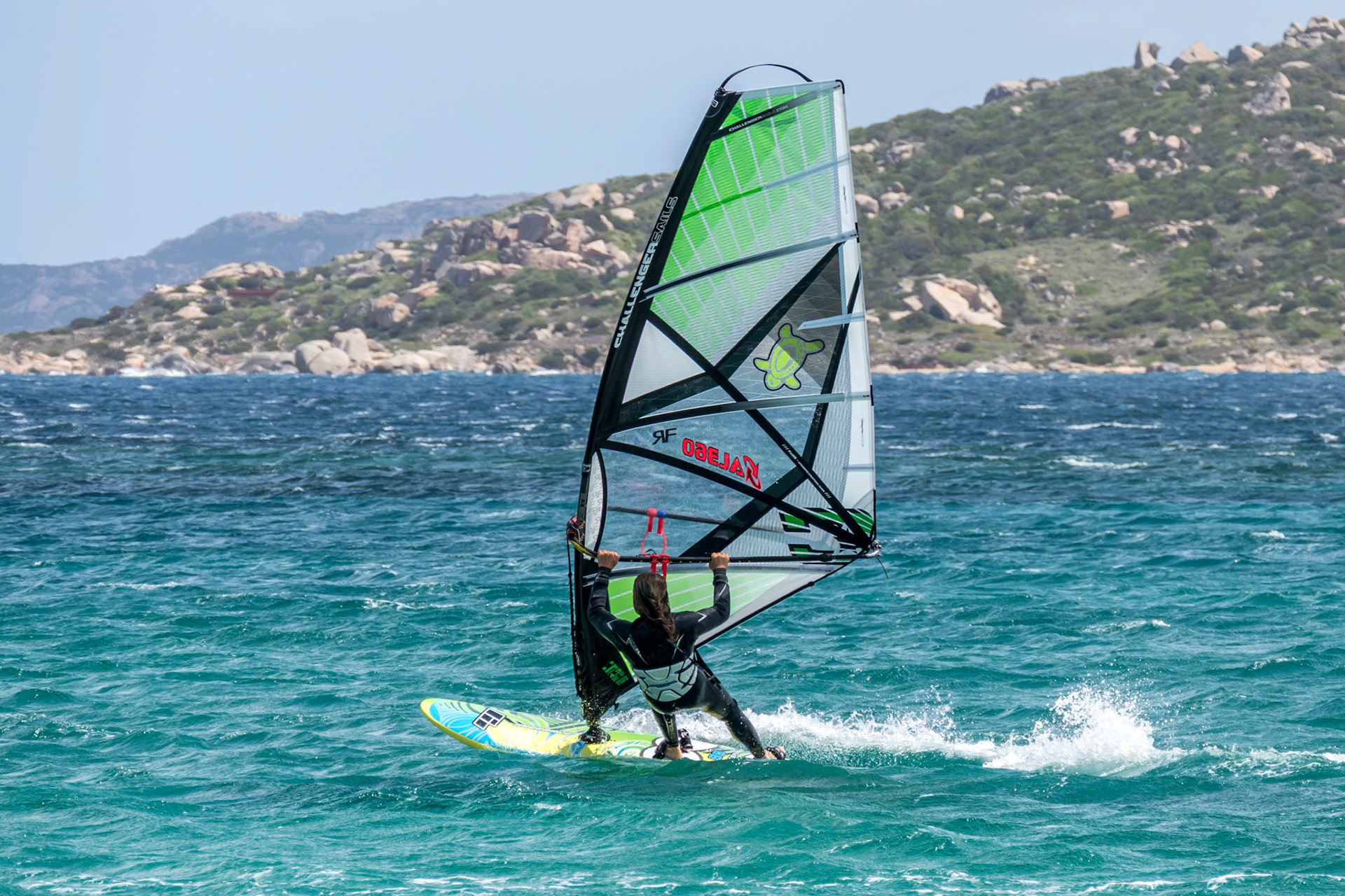Windsurfing at Porto Pollo in Sardinia