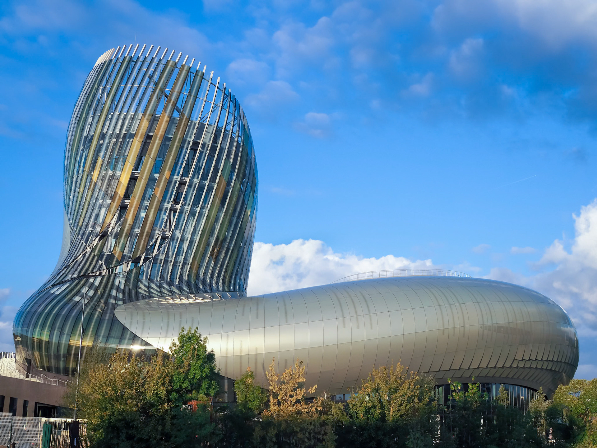 View of La Cite du Vin Building in Bordeaux