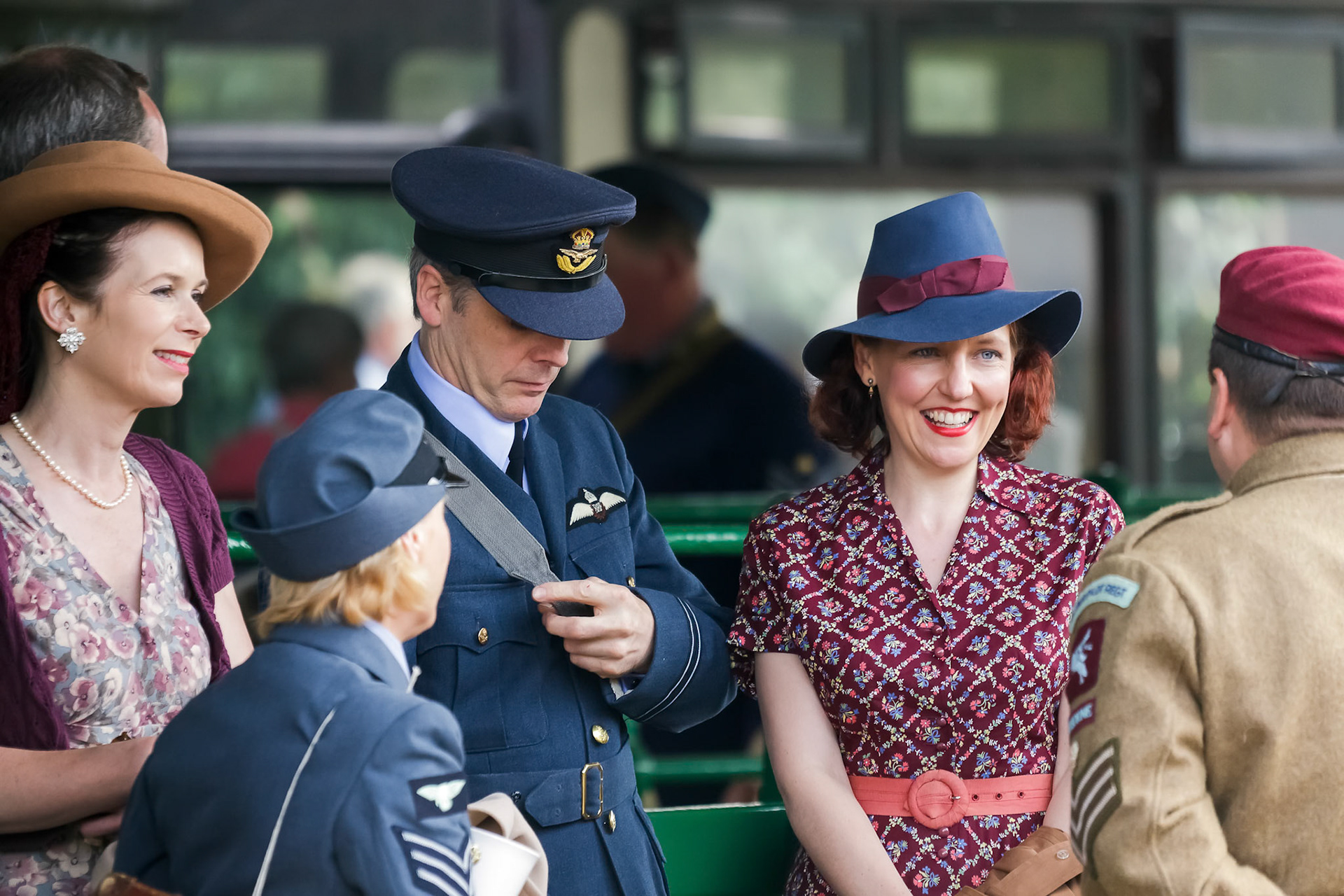 Friends Chatting at Horsted Keynes Station