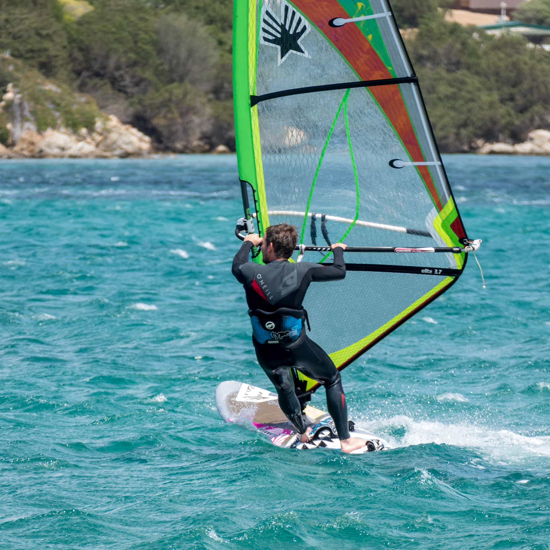 Windsurfing at Porto Pollo in Sardinia