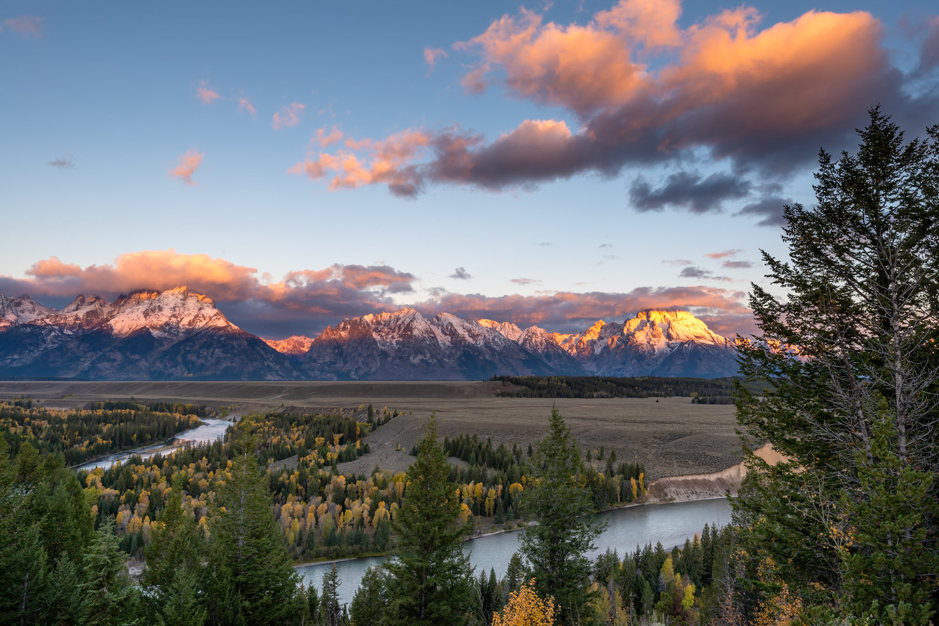 Autumn Sunrise Over the Grand Tetons
