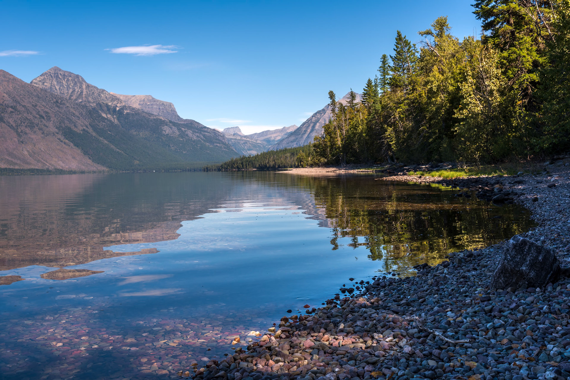 View of Lake McDonald in Montana