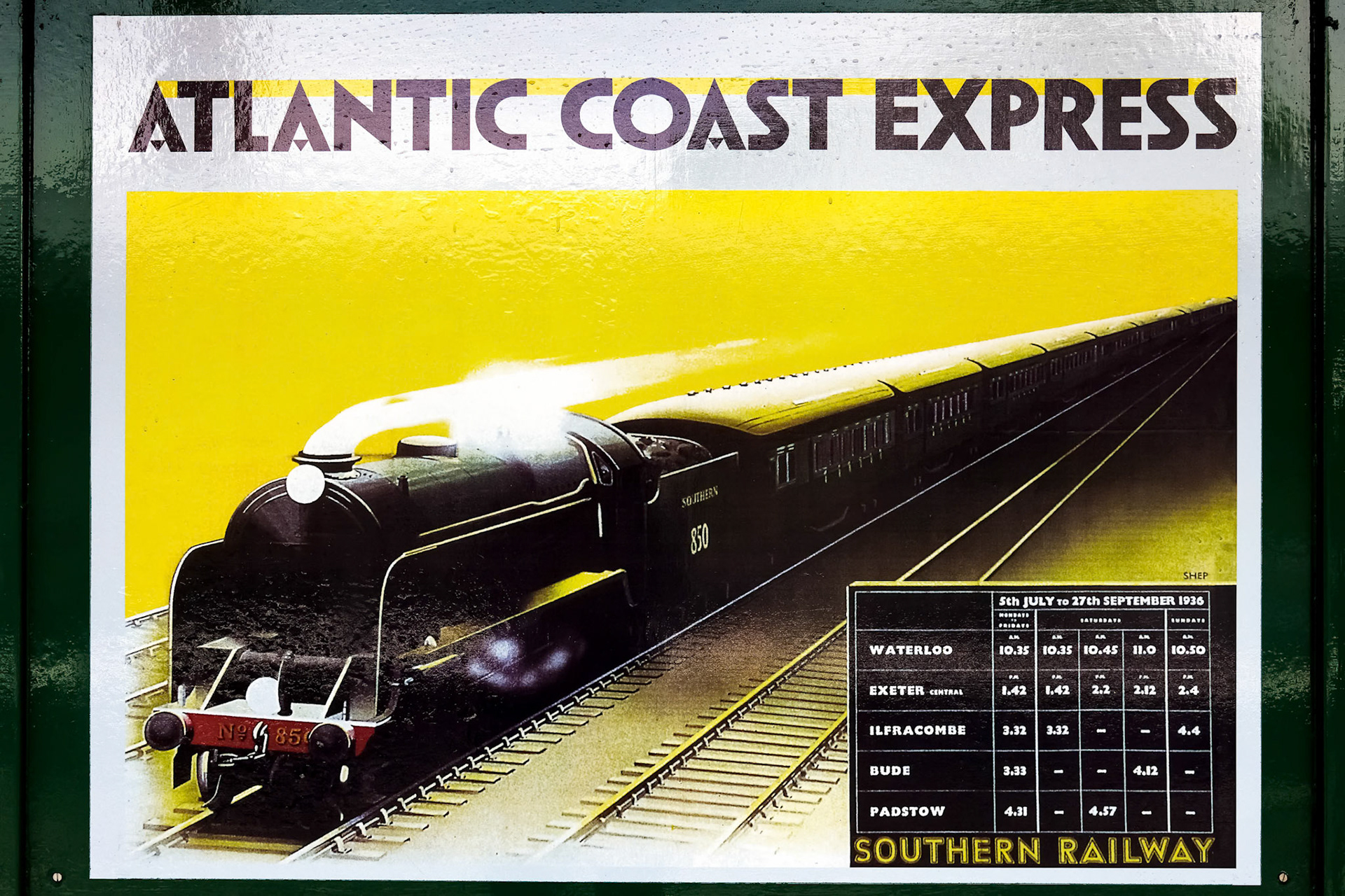 Atlantic Coast Express Poster at Horsted Keynes Station