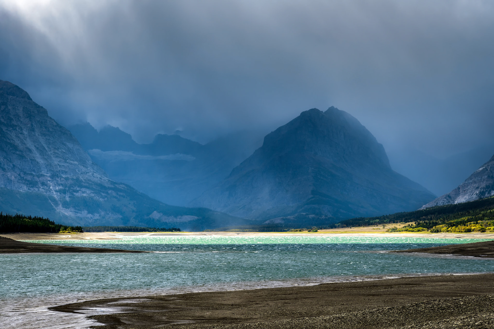 Storm Clouds Gathering over Lake Sherburne