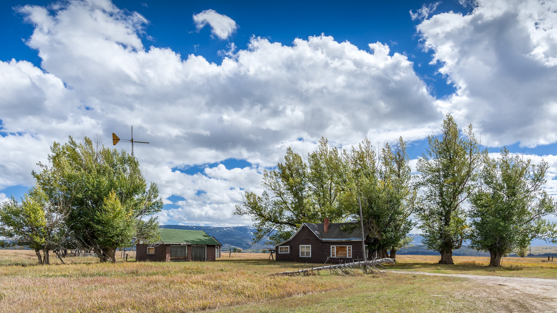 Wooden Buildings at Mormon Row near Jackson Wyoming