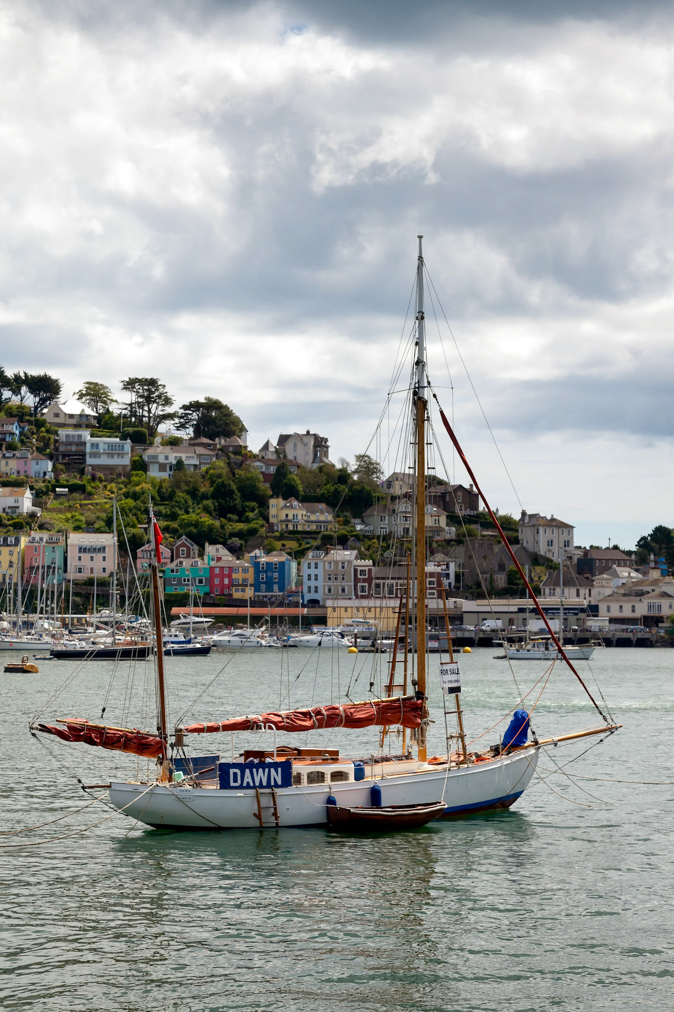 Yacht Moored Off Dartmouth