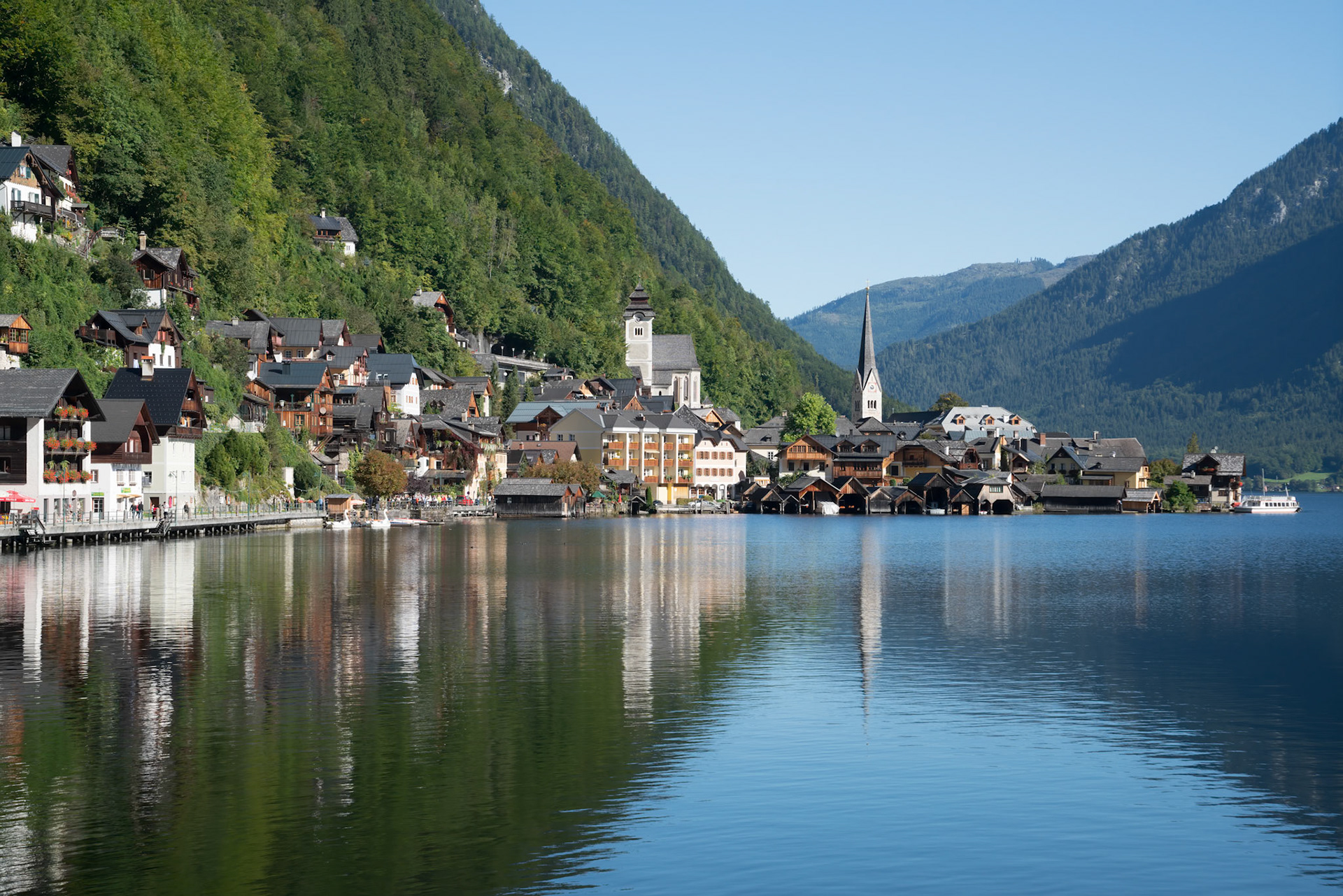 View of Hallstatt from Hallstatt Lake
