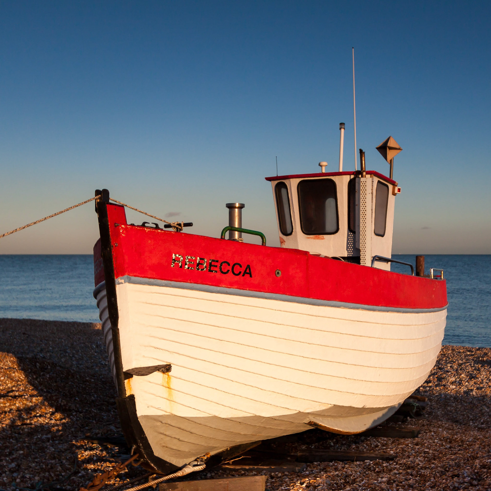 Fishing Boat on Dungeness Beach