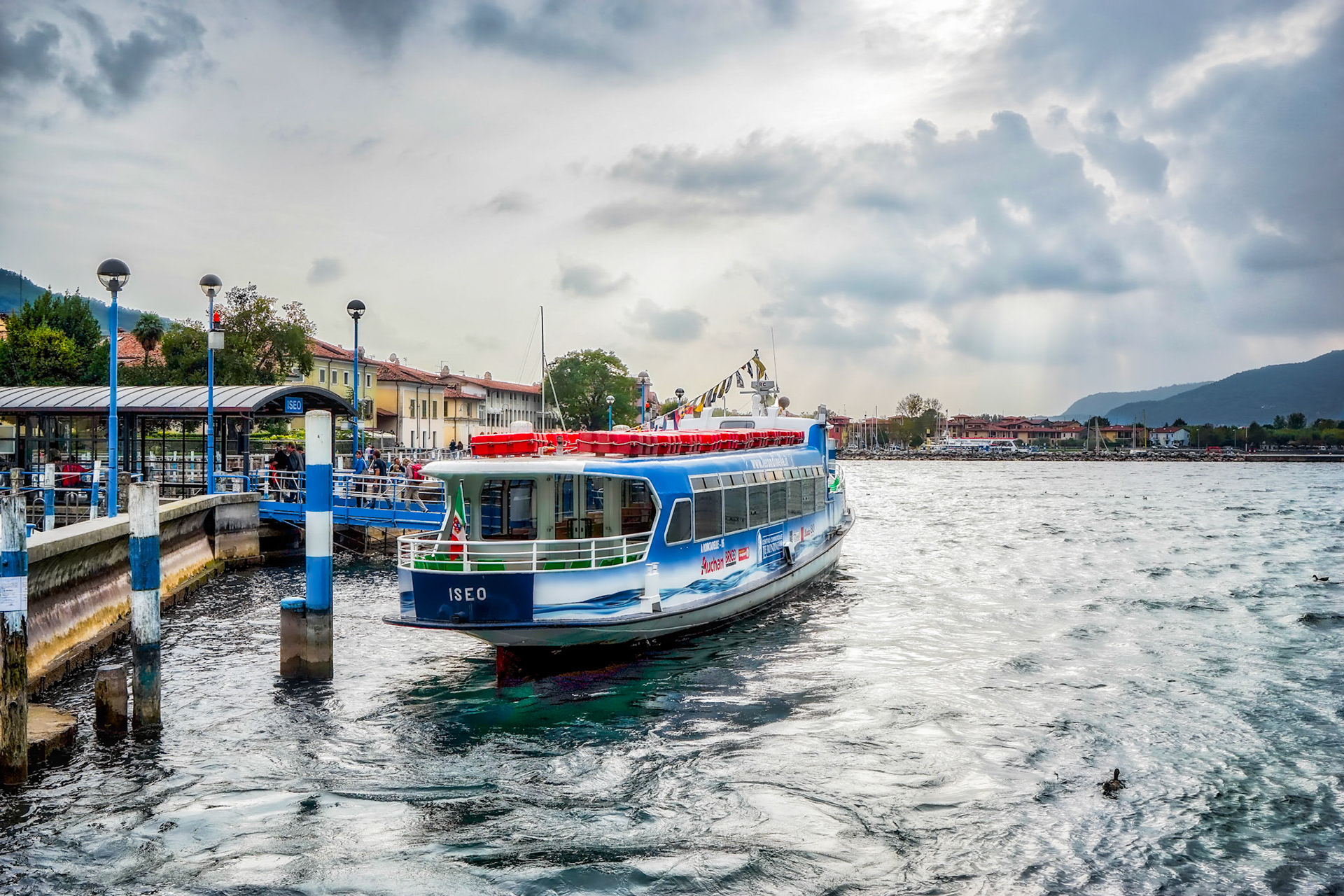 Ferry on Lake Iseo at Sarnico
