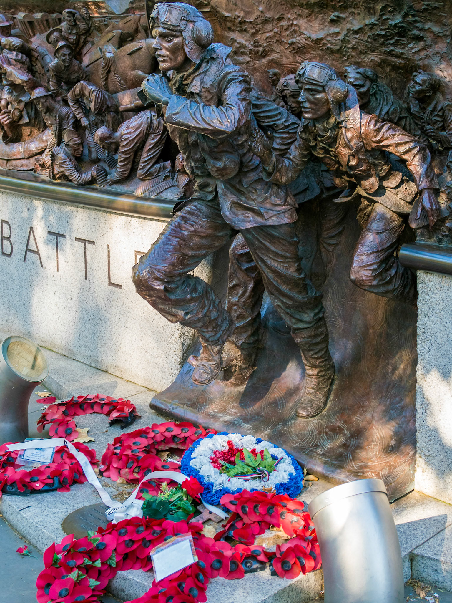 Close-up of Part of the Battle of Britain War Memorial