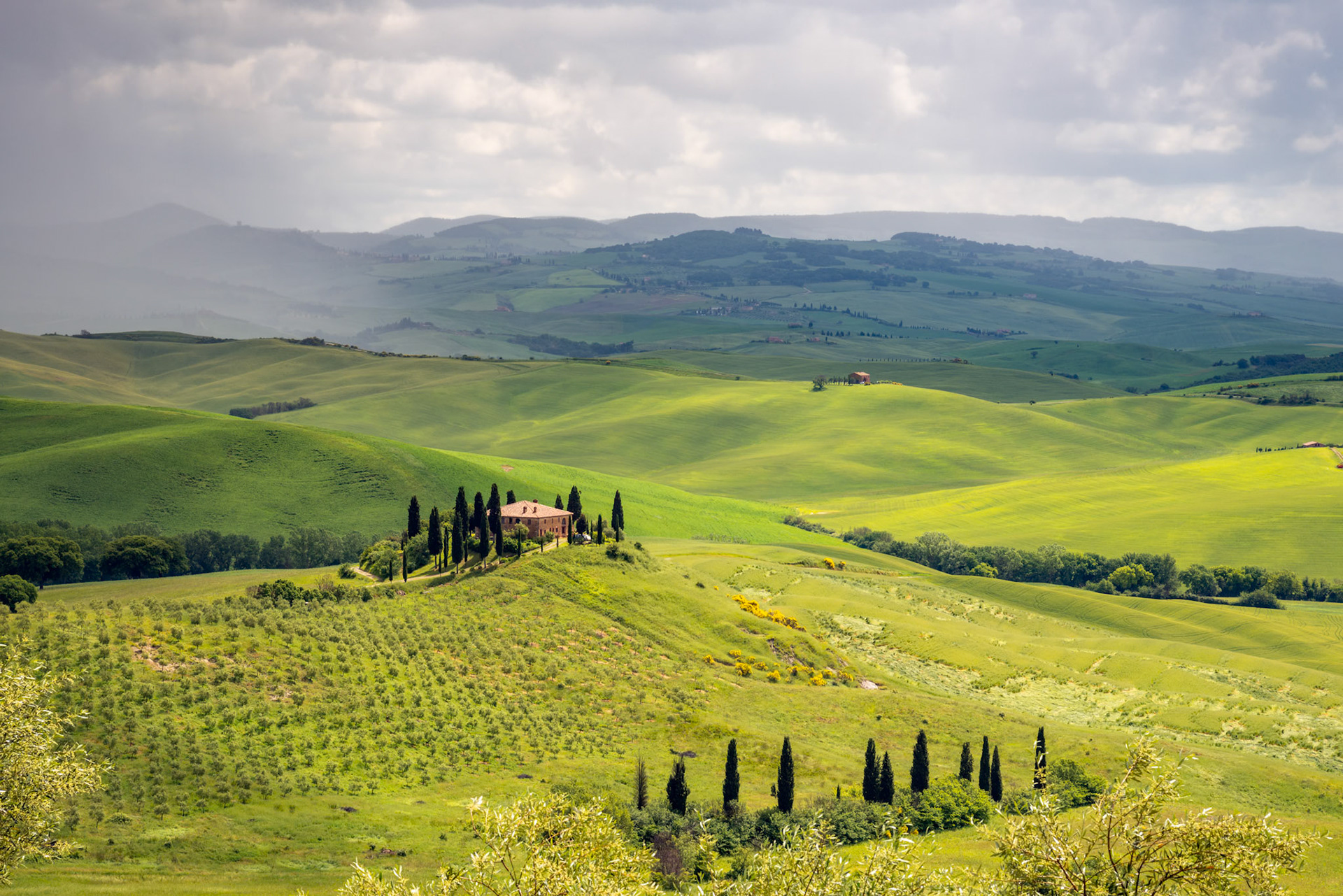 PIENZA, TUSCANY/ITALY - MAY 20 : Farmland near Pienza in Tuscany on May 20, 2013