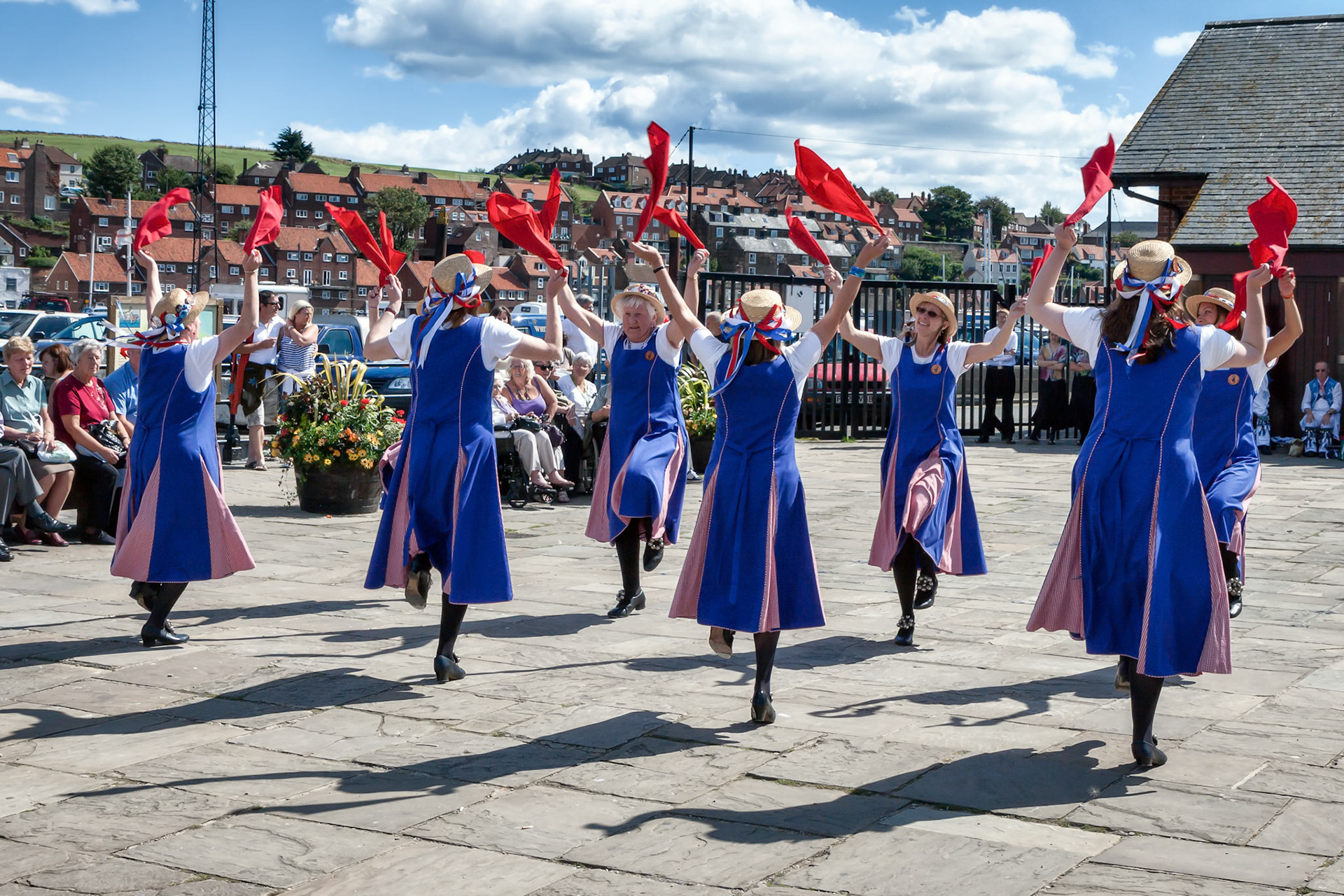 Women Morris Dancing in Whitby North Yorkshire