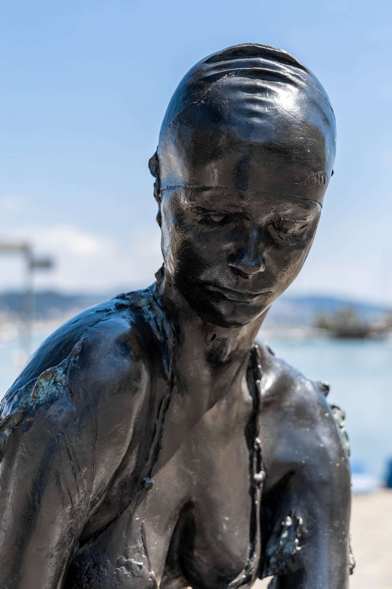 LA SPEZIA, LIGURIA/ITALY  - APRIL 19 : Siren of the gulf of poets sculpture in La Spezia Liguria Italy on April 19, 2019