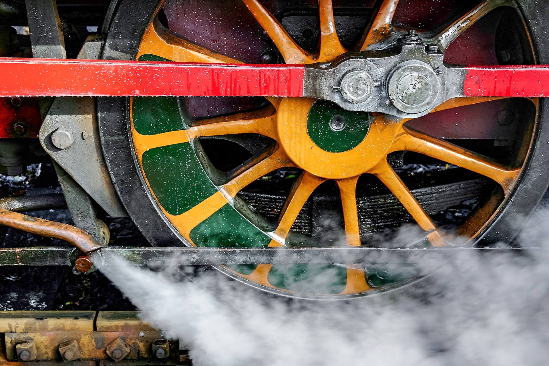 Steam Train Wheel Bluebell Railway