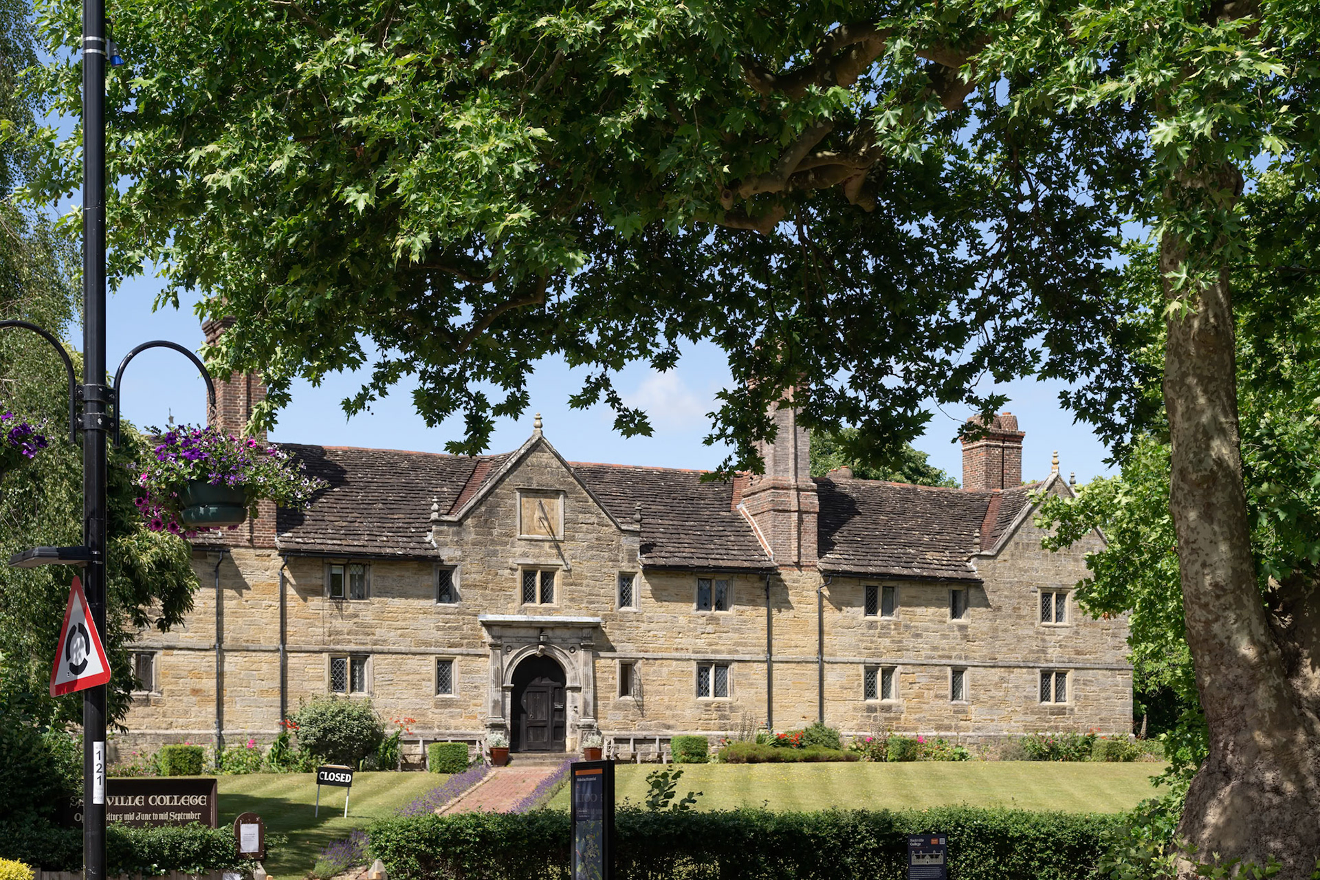 EAST GRINSTEAD, WEST SUSSEX, UK - JULY 1 : View of Sackville College in East Grinstead on July 1, 2022