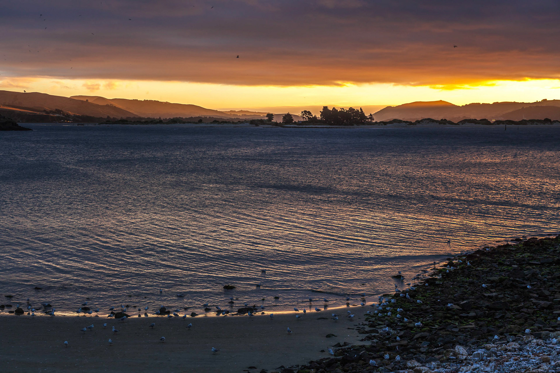 Sunset over Pilot Bay