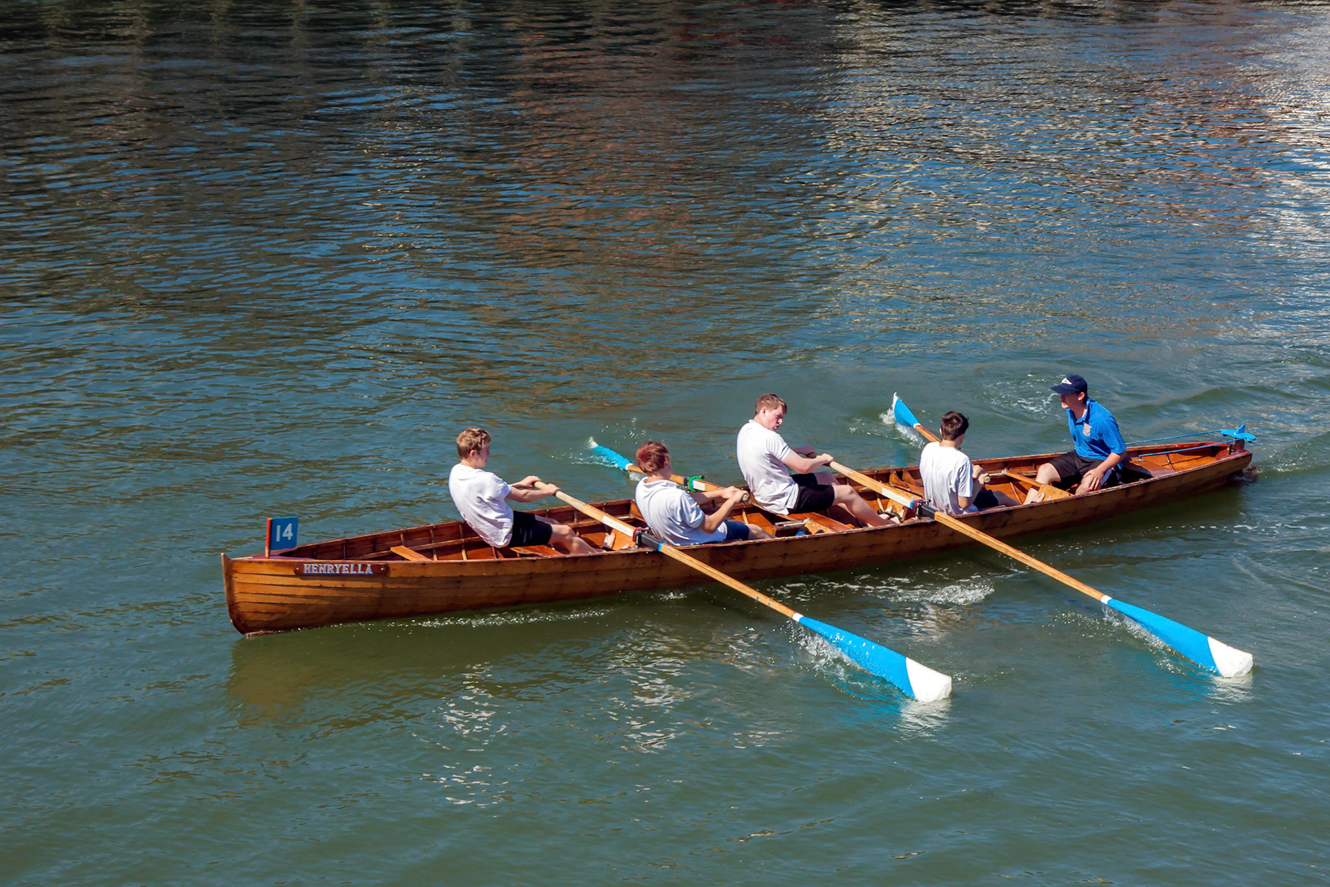 Exhausted at the End of a Rowing Boat Race in Whitby