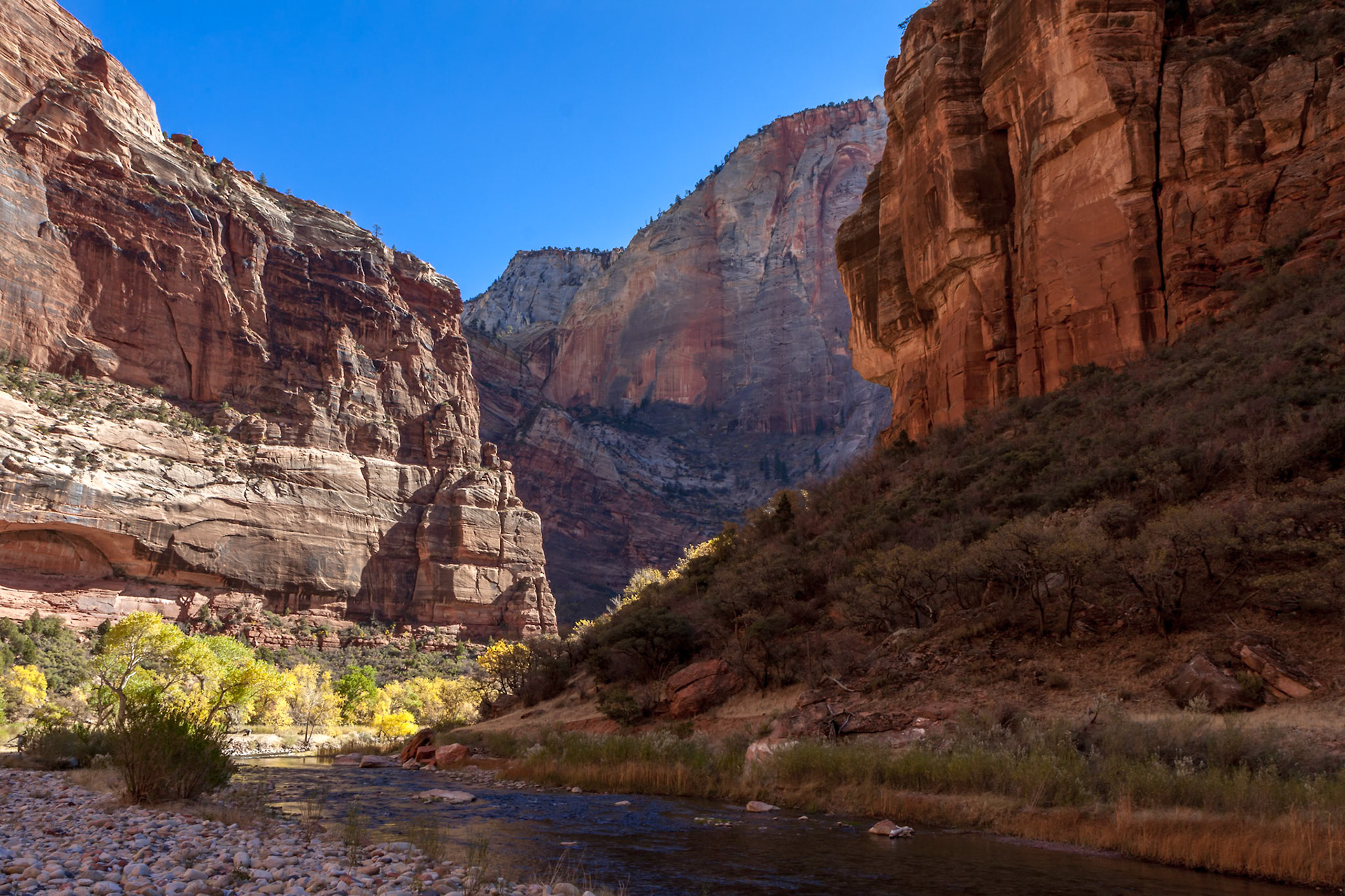 Cliffs beside the Virgin River