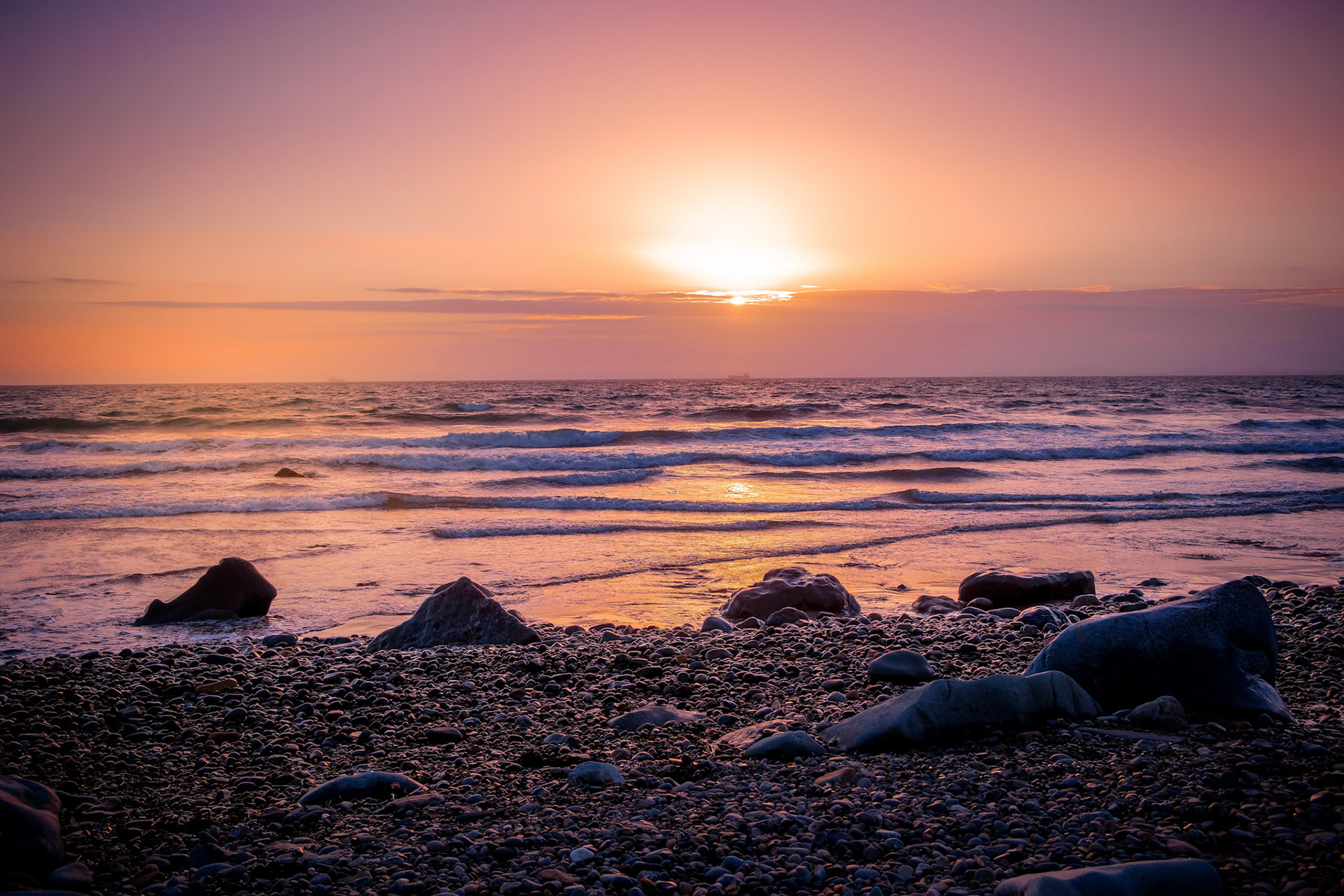 View of the beach at Druidston Haven in Pembrokeshire