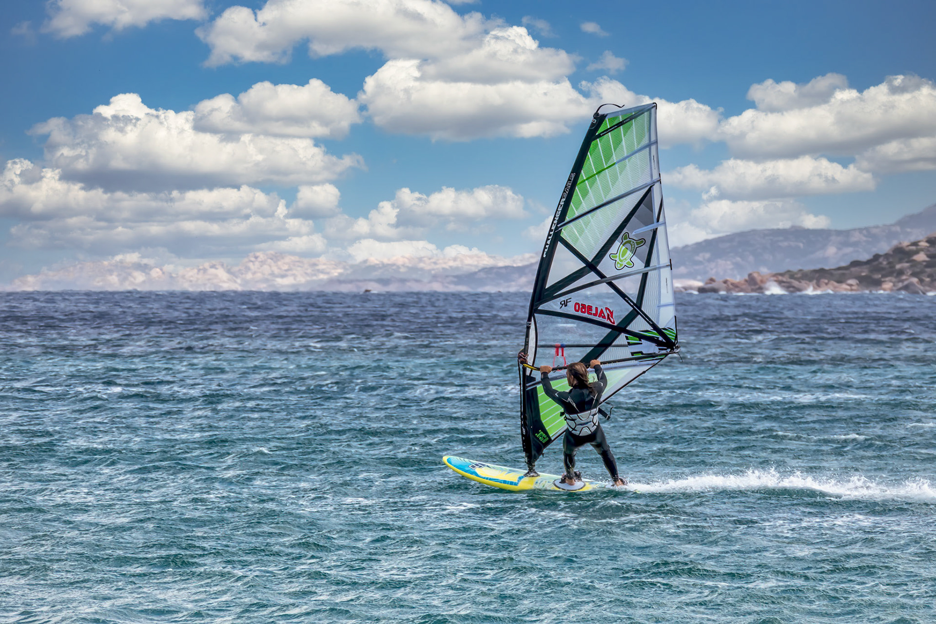 Windsurfing at Porto Pollo in Sardinia