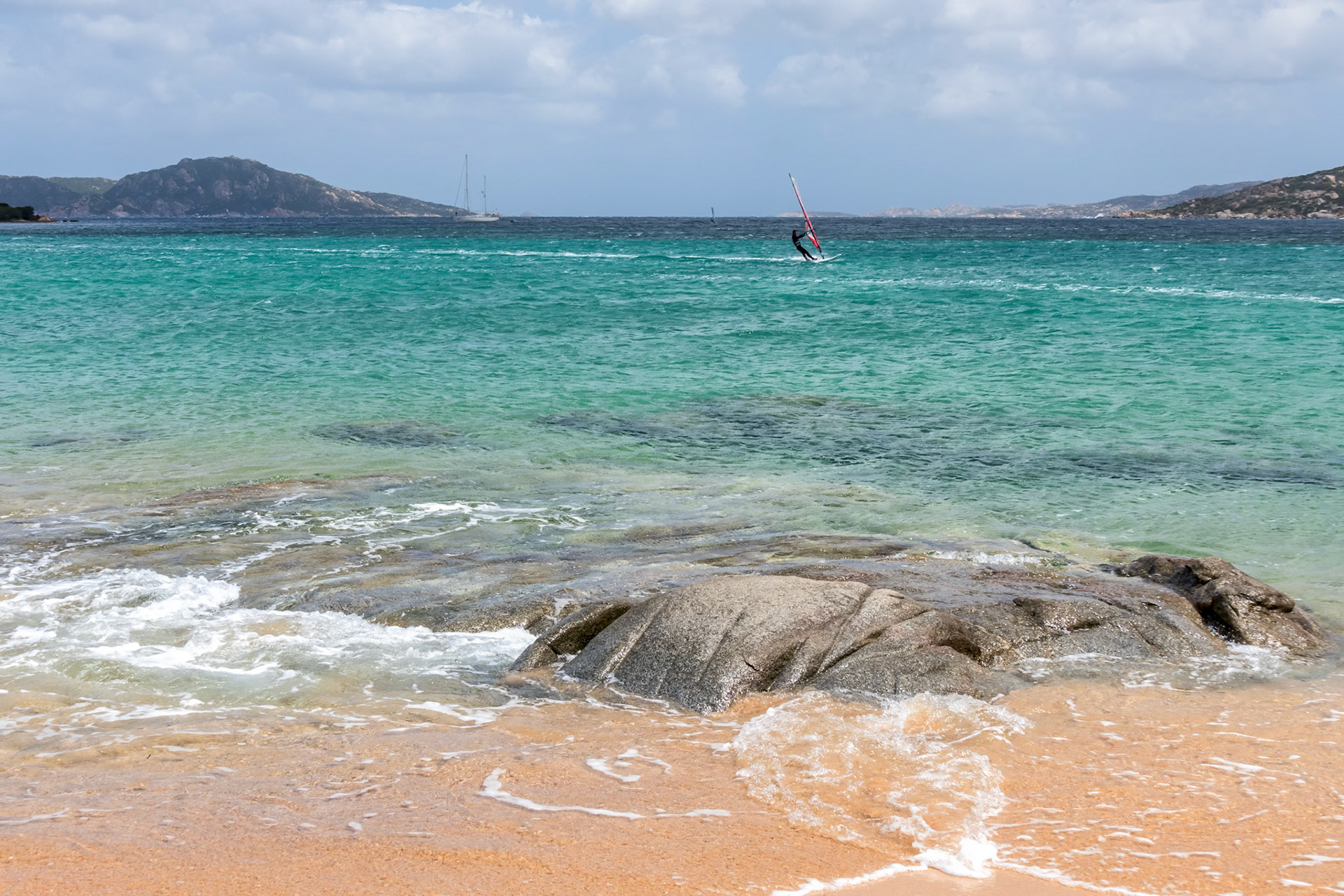Windsurfing at Porto Pollo in Sardinia