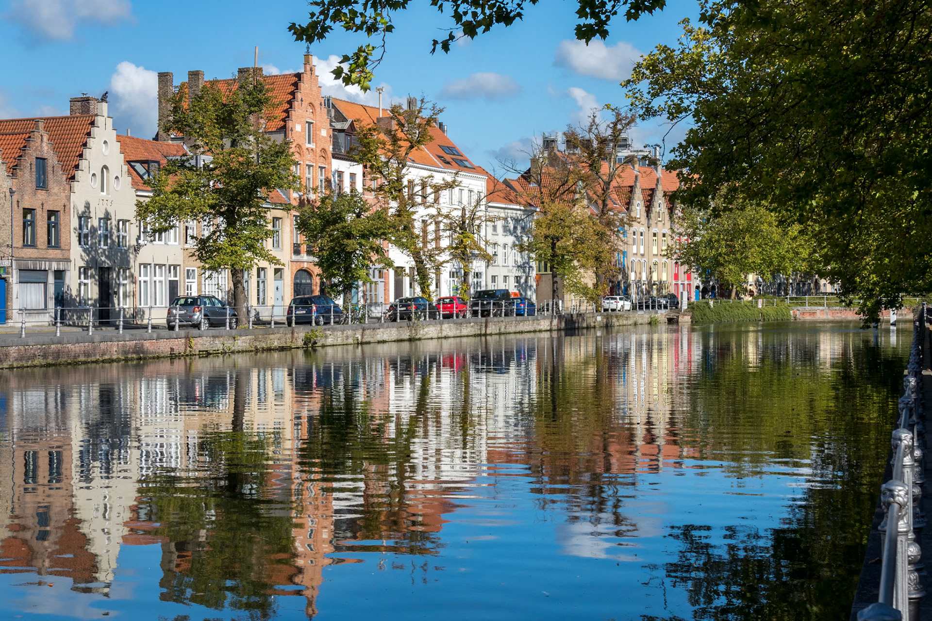 View along a Canal in Bruges