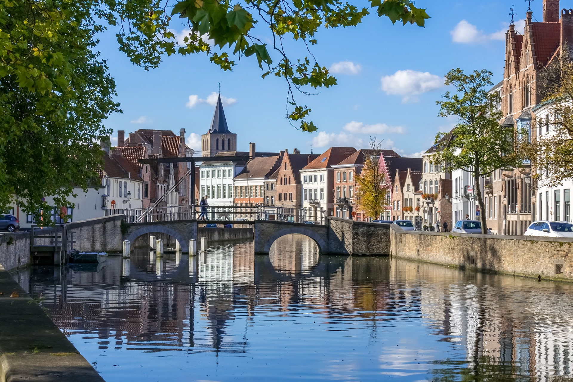 View along a Canal in Bruges